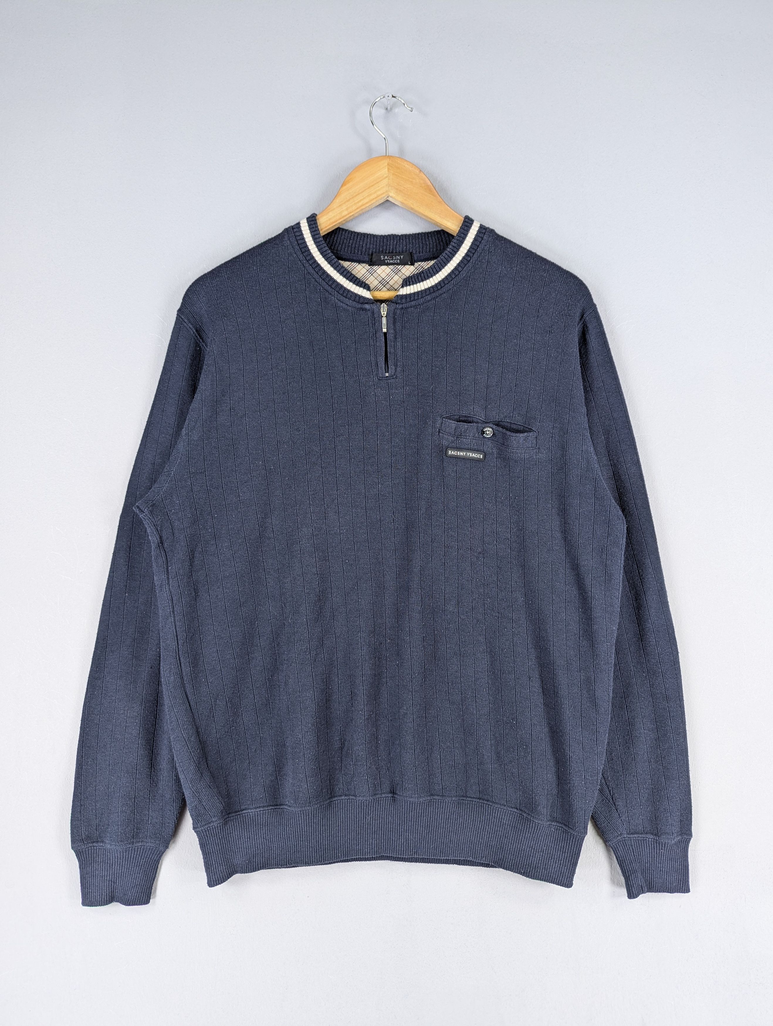 Yohji Yamamoto Vintage Sacsny Y'saccs Yohji Yamamoto Halfzip Sweatshirt Size US M / EU 48-50 / 2 - 1 Thumbnail