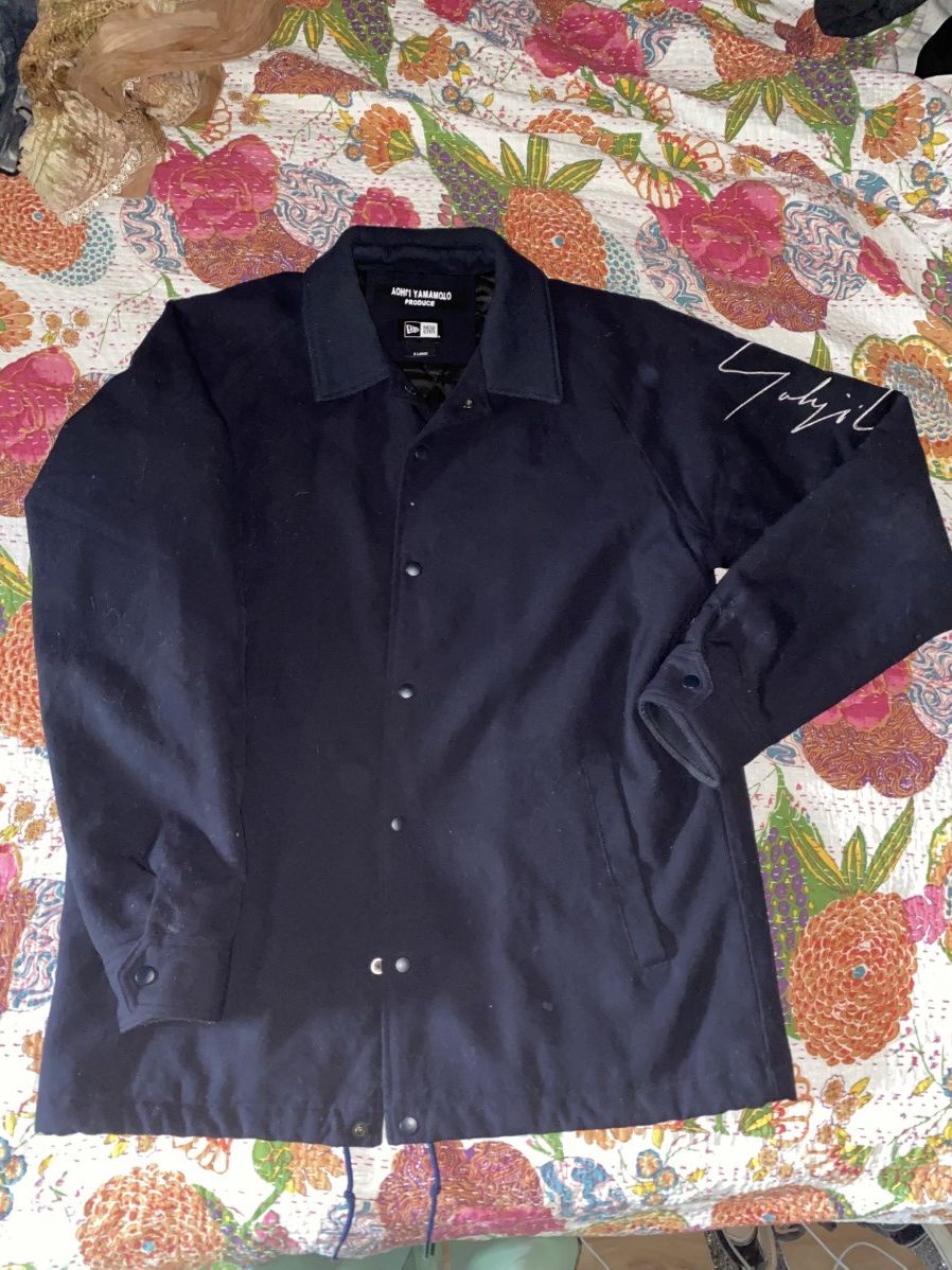 New Era × Yohji Yamamoto YOHJI YAMAMOTO X NEW ERA WOOL BUTTON-UP JACKET Size US XL / EU 56 / 4 - 1 Thumbnail