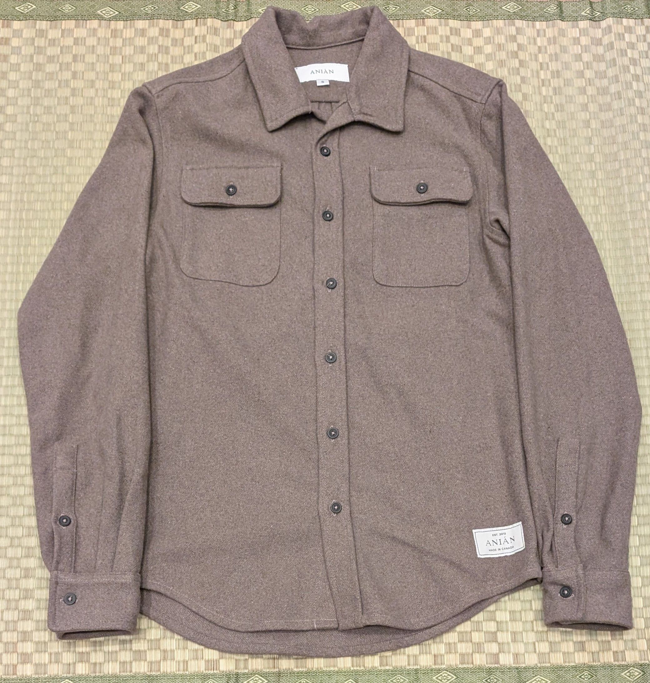 Other Anian Recycled Cotton Overshirt Light Brown Made in Canada Size US S / EU 44-46 / 1 - 1 Thumbnail