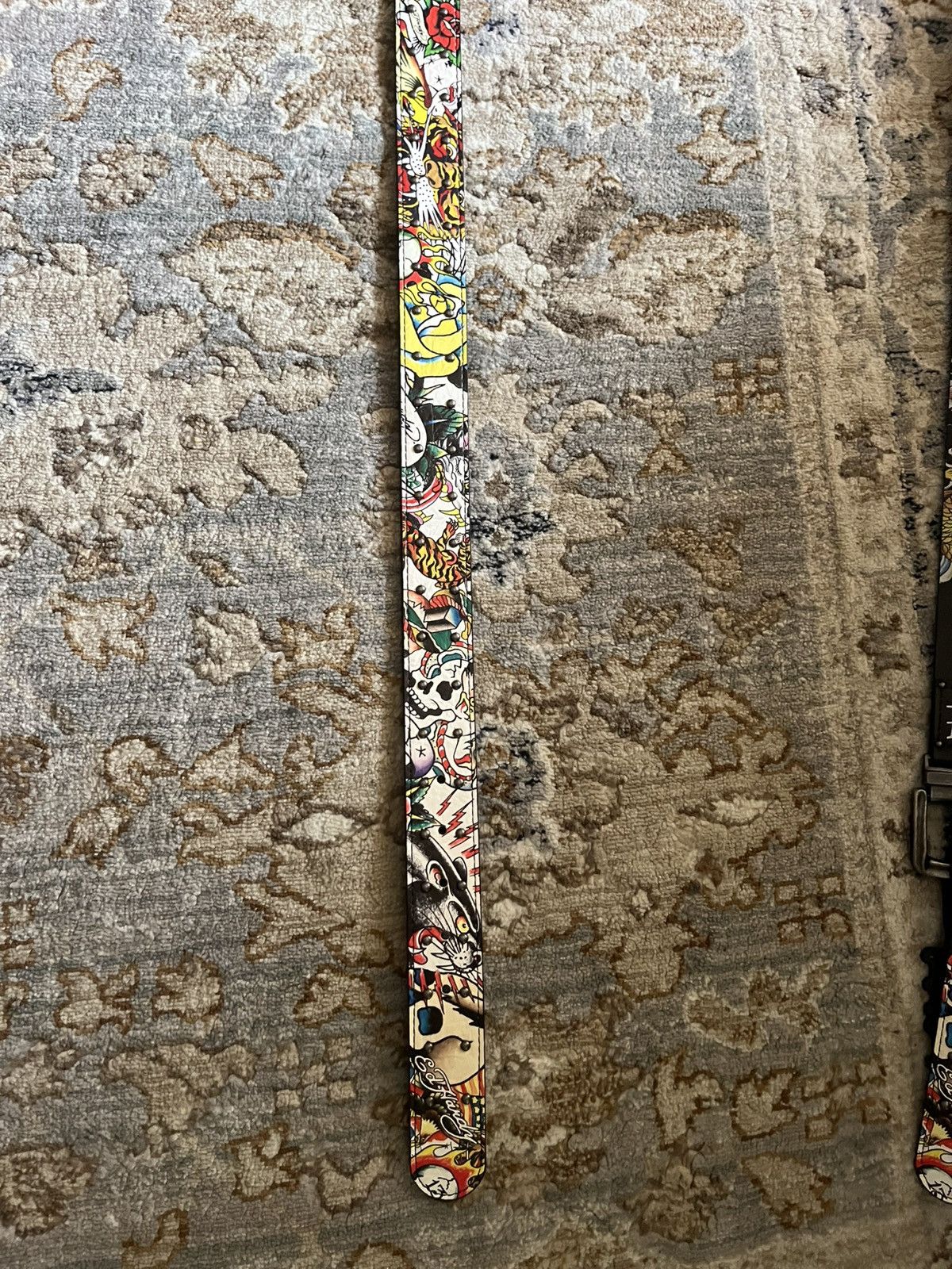 Ed Hardy ED HARDY GRAPHIC Y2K MENS LEATHER BELT 34 Size 34 - 5 Thumbnail