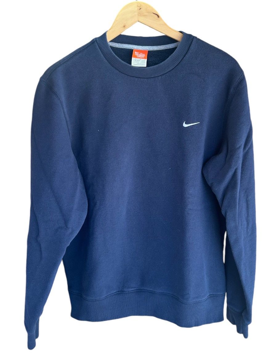 Nike × Vintage Vintage Navy Nike Crew Neck Size US M / EU 48-50 / 2 - 1 Thumbnail