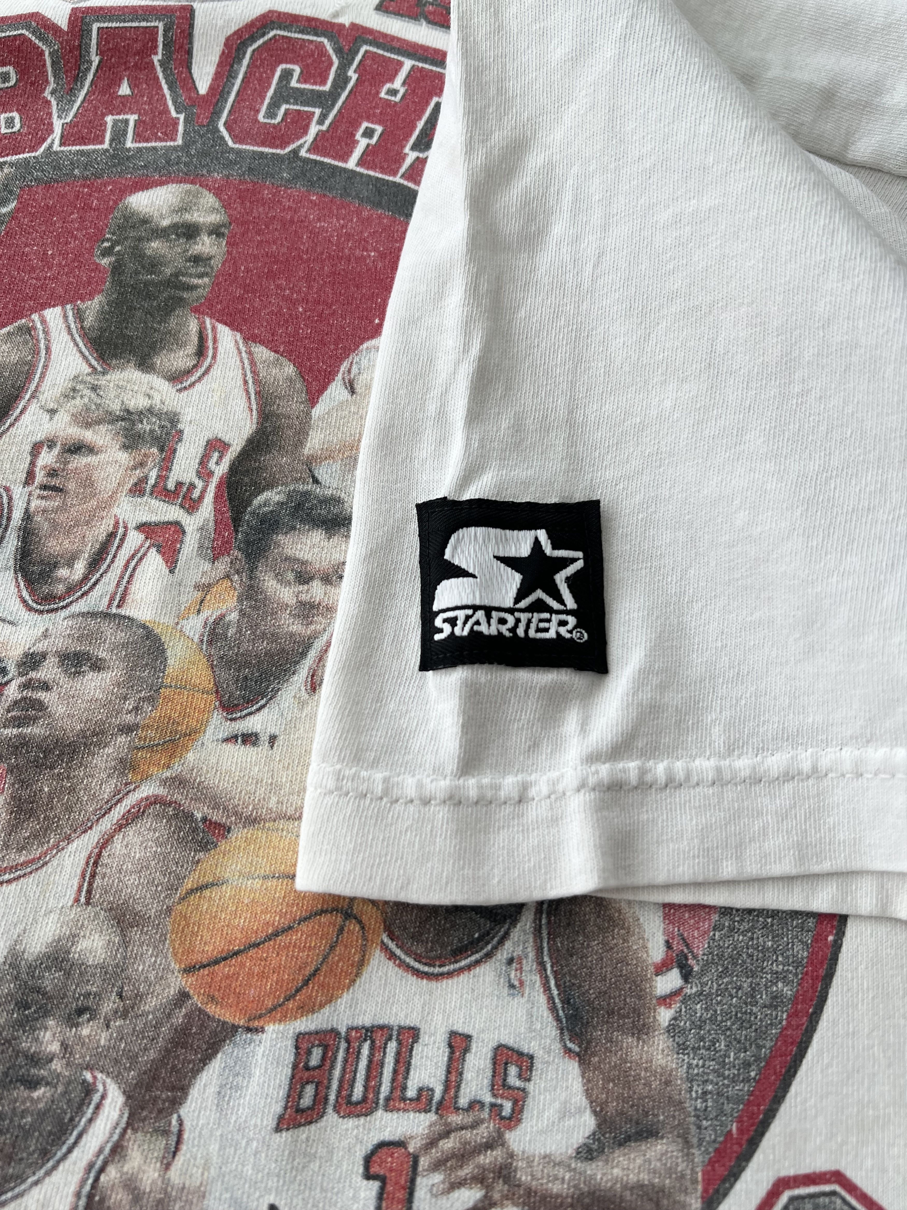 NBA Vintage 1997 Chicago Bulls NBA Finals Champs Starter T-shirt Size US M / EU 48-50 / 2 - 8 Thumbnail
