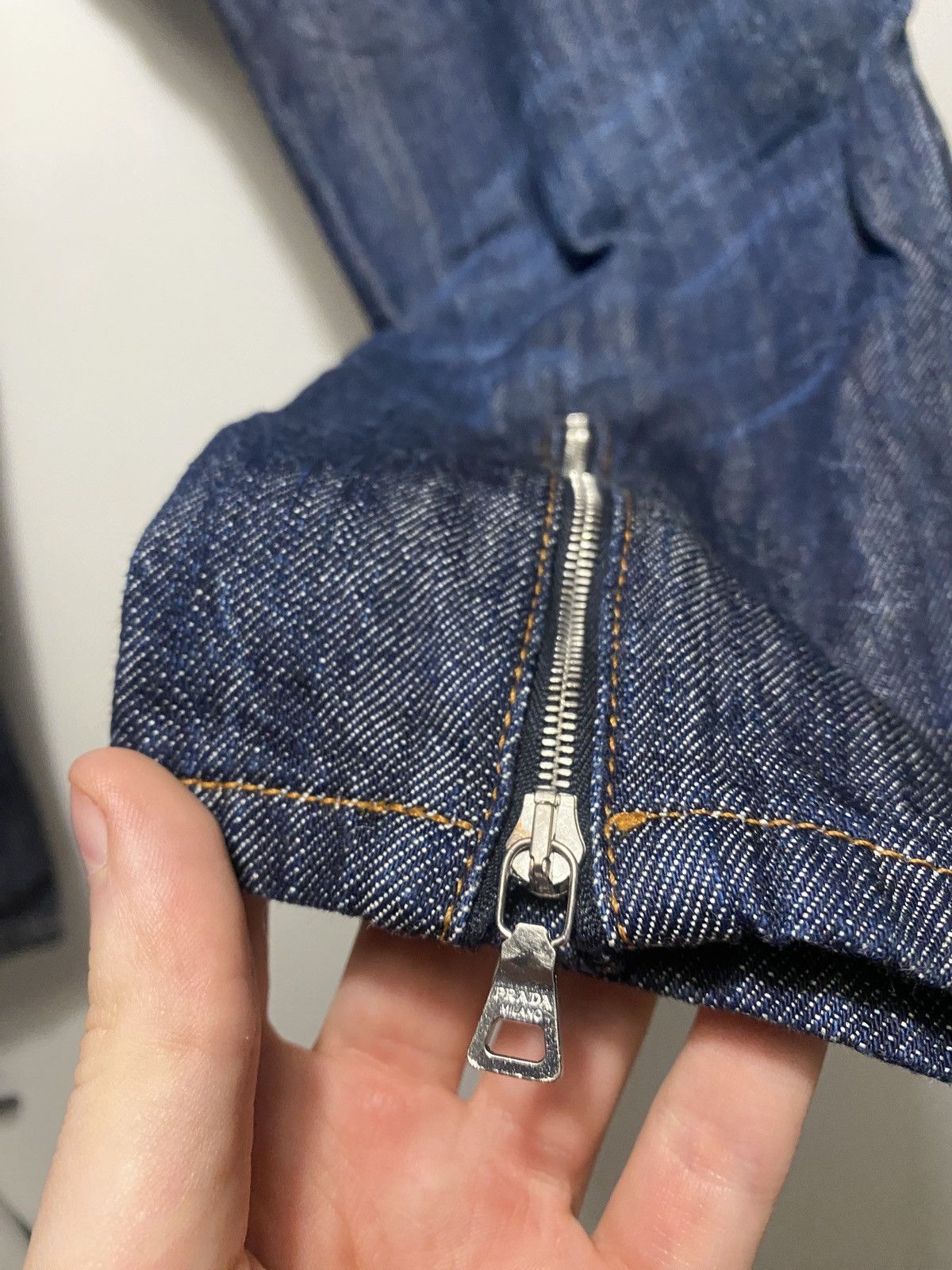 Prada Prada luxury 3/4 denim jeans y2k straight fit Size 27" / US 4 / IT 40 - 15 Thumbnail