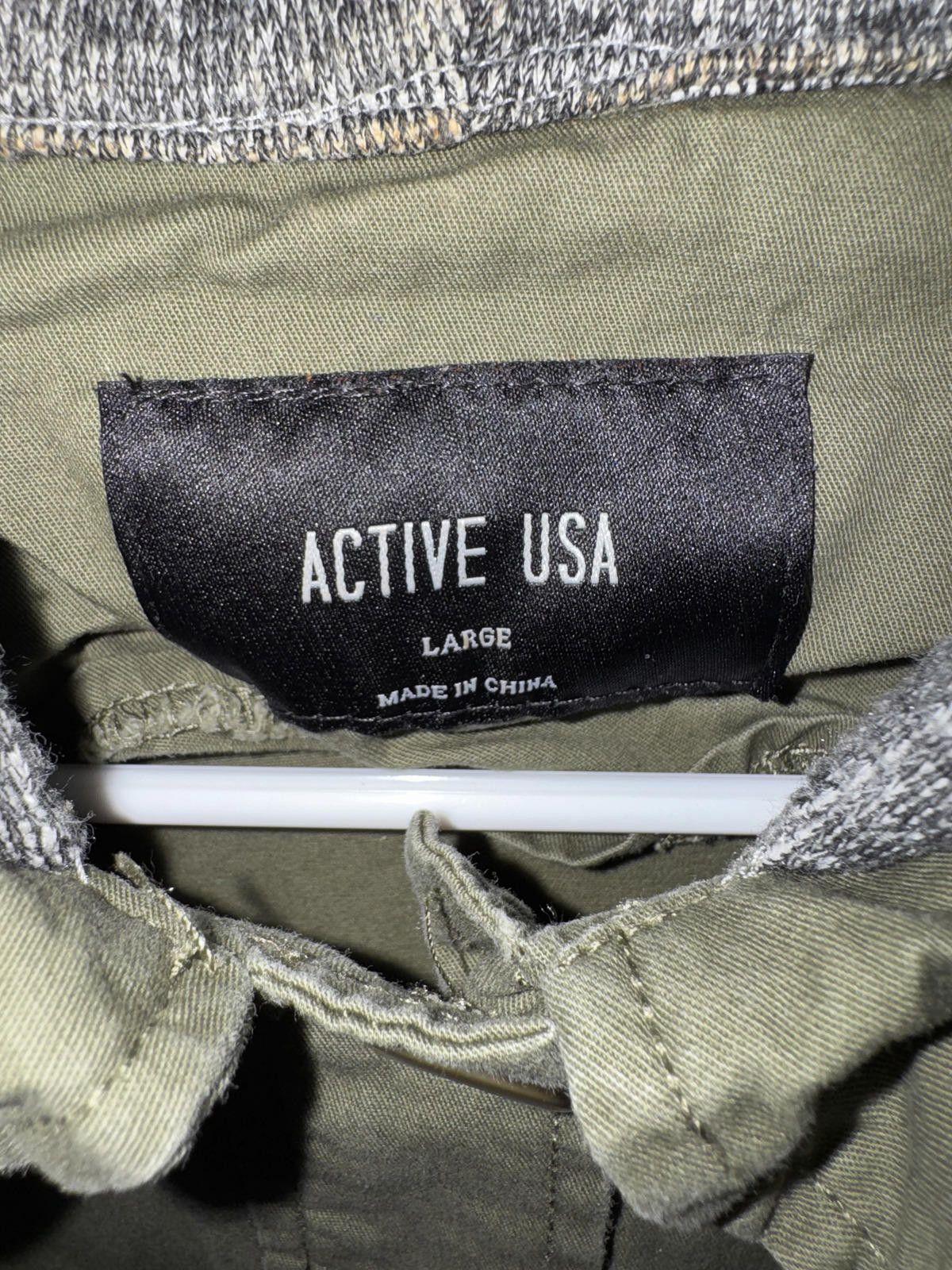Other Active USA Men's Large Olive Green Hooded Jacket Size US L / EU 52-54 / 3 - 2 Thumbnail