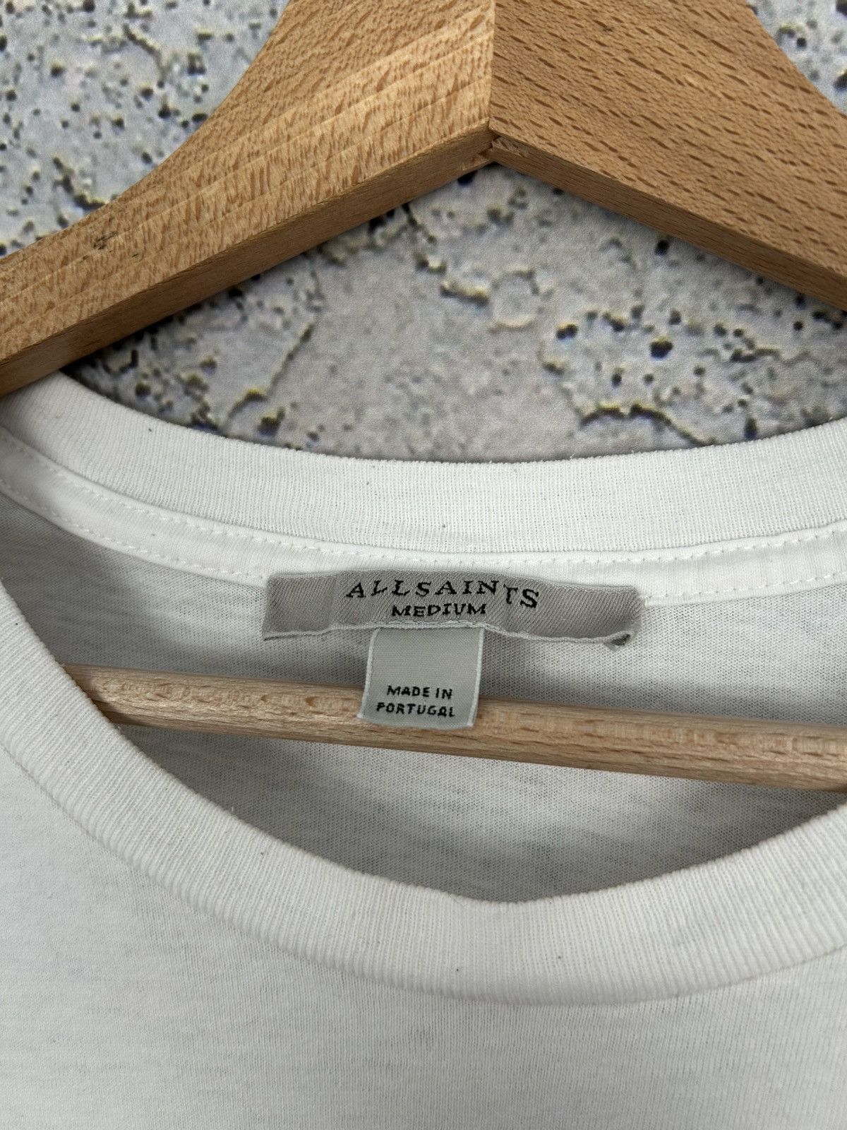 Allsaints Allsaints White Embroidered Logo Tee Designer Hype Skate Size US M / EU 48-50 / 2 - 4 Thumbnail