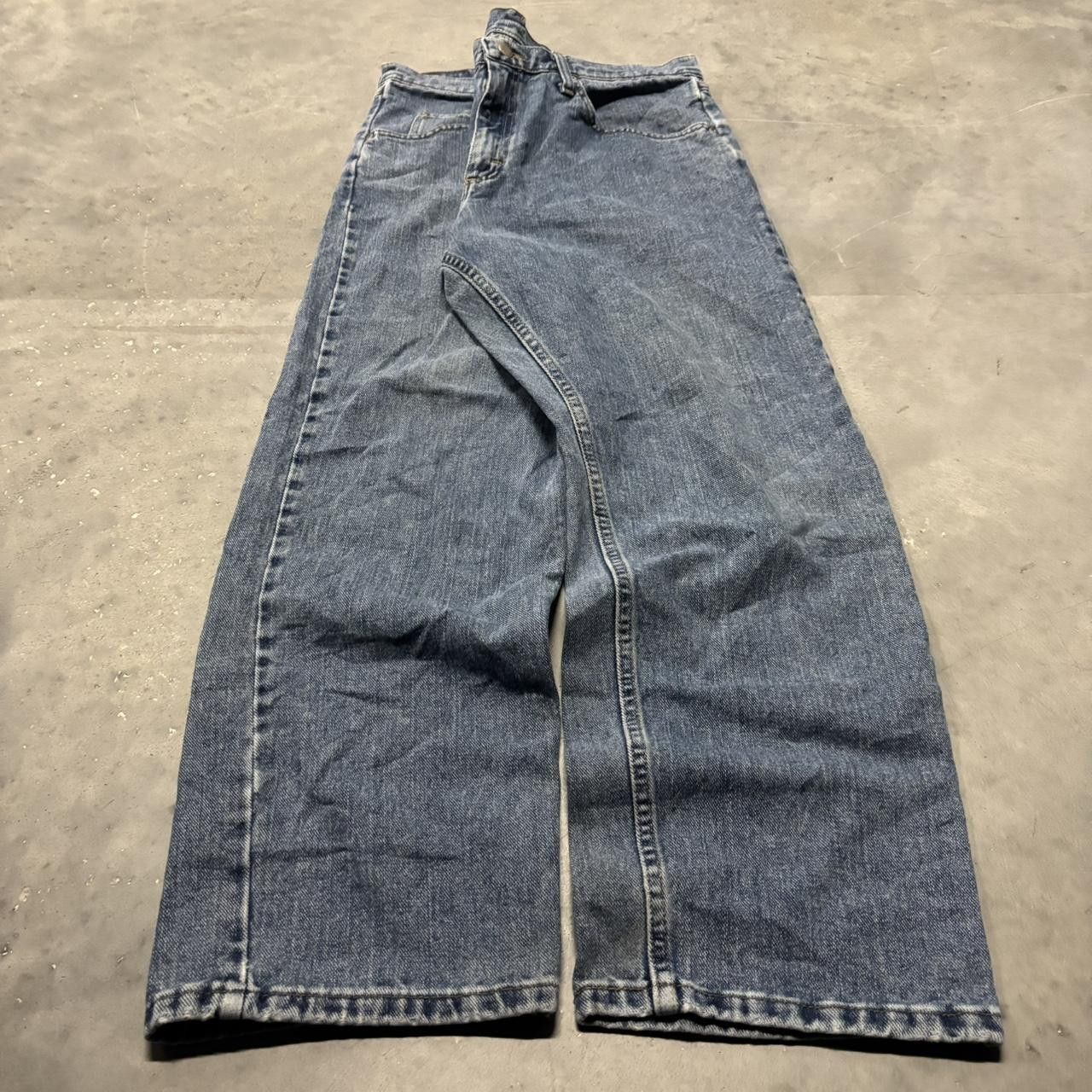 Japanese Brand × Vintage Crazy Vintage Y2K/2000s Medium Wash Essential Denim Jeans! Size US 34 / EU 50 - 3 Thumbnail