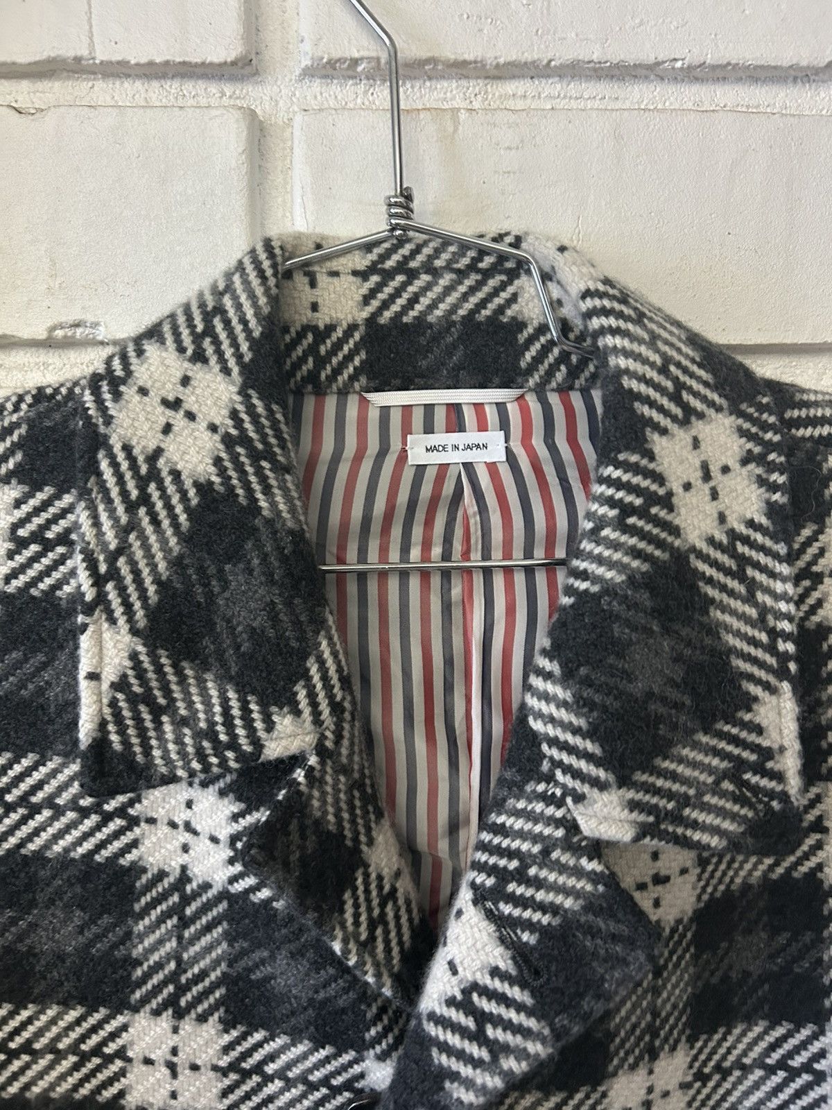 Thom Browne Thom Browne Cashmere Plaid Coat (sz3) Size US L / EU 52-54 / 3 - 3 Thumbnail