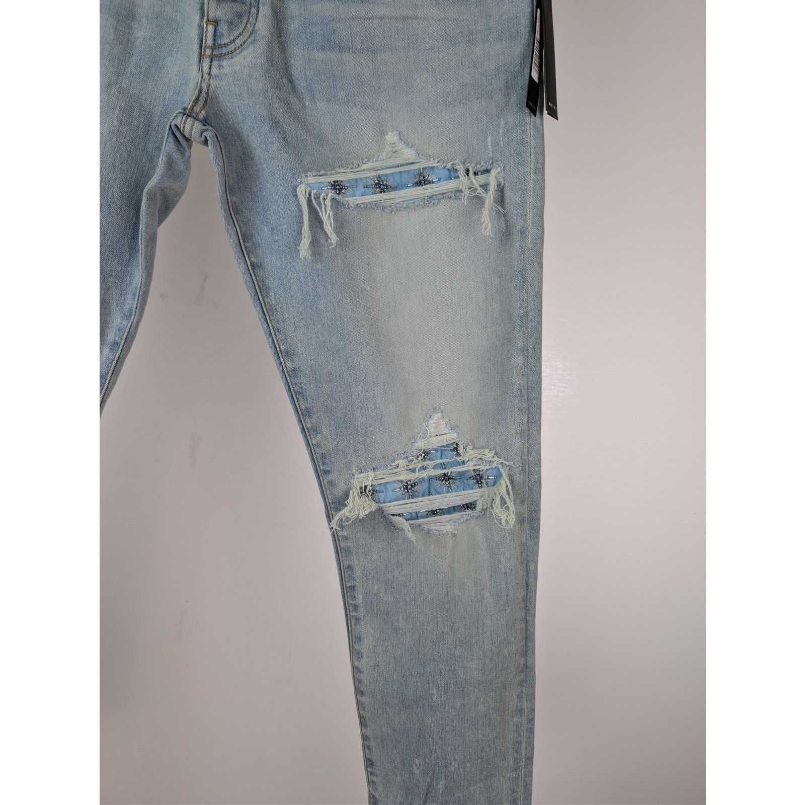 Amiri o1rshd1 Crystal Starburst MX1 Denim Jeans Surf Indigo Size US 34 / EU 50 - 8 Thumbnail
