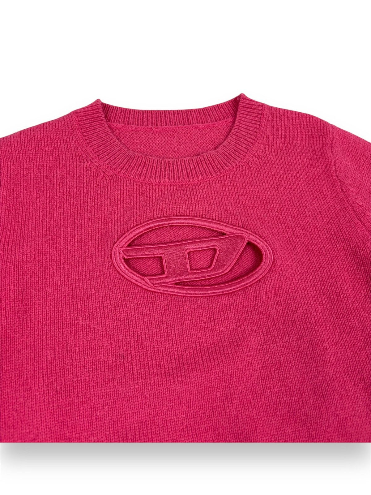 Diesel Black Gold Rare M-Areesa Embroidered Big Logo Wool Cut Out Sweater Jumper Pullover Size S / US 4 / IT 40 - 18 Thumbnail