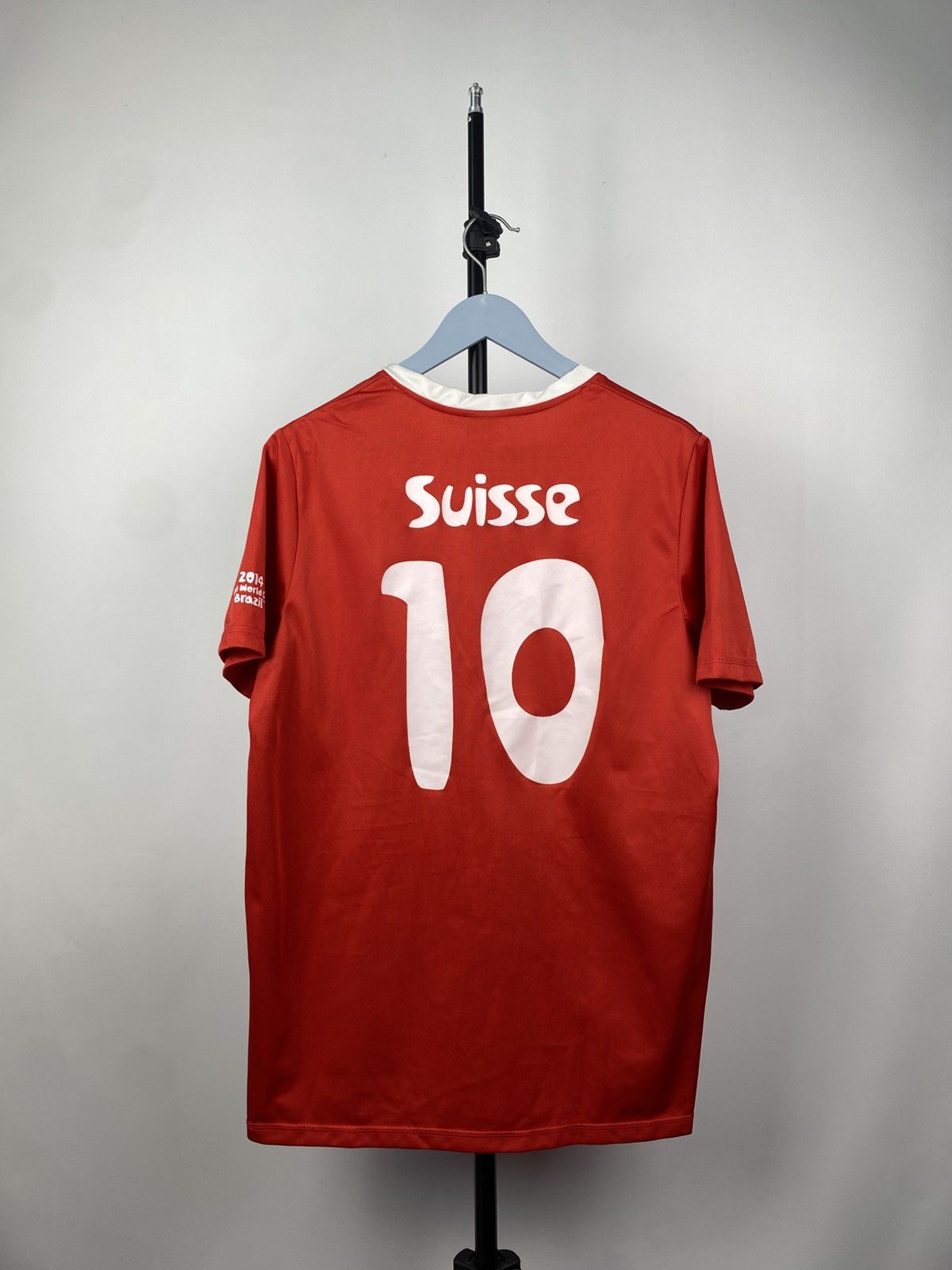 Vintage Vintage Suisse FIFA Brasil 2014 Soccer Jersey T Shirt Size US M / EU 48-50 / 2 - 8 Thumbnail