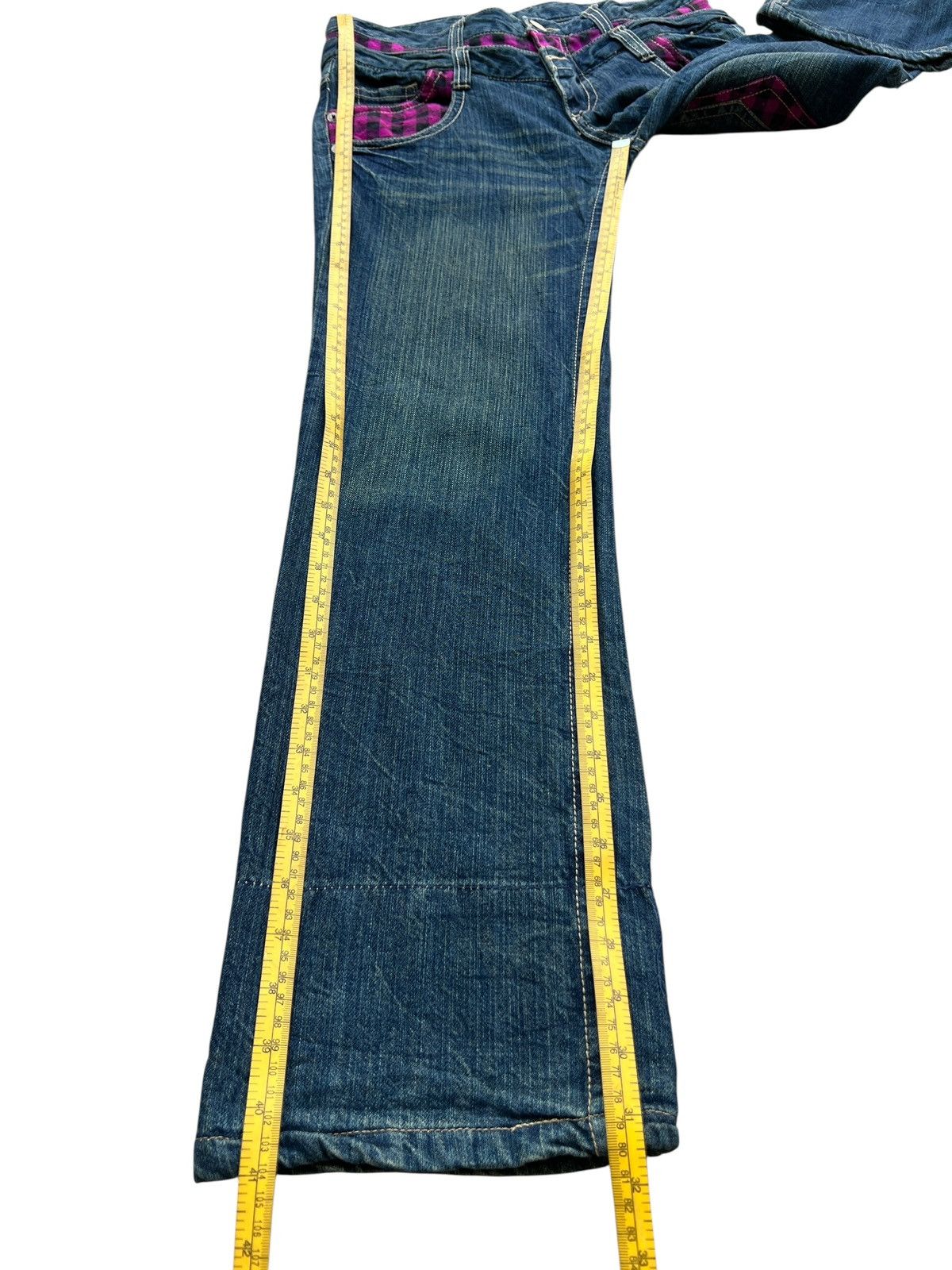 Japanese Brand Double Waist Japan Pleated Straight Denim Jeans 31x31.5 Size US 31 - 9 Thumbnail