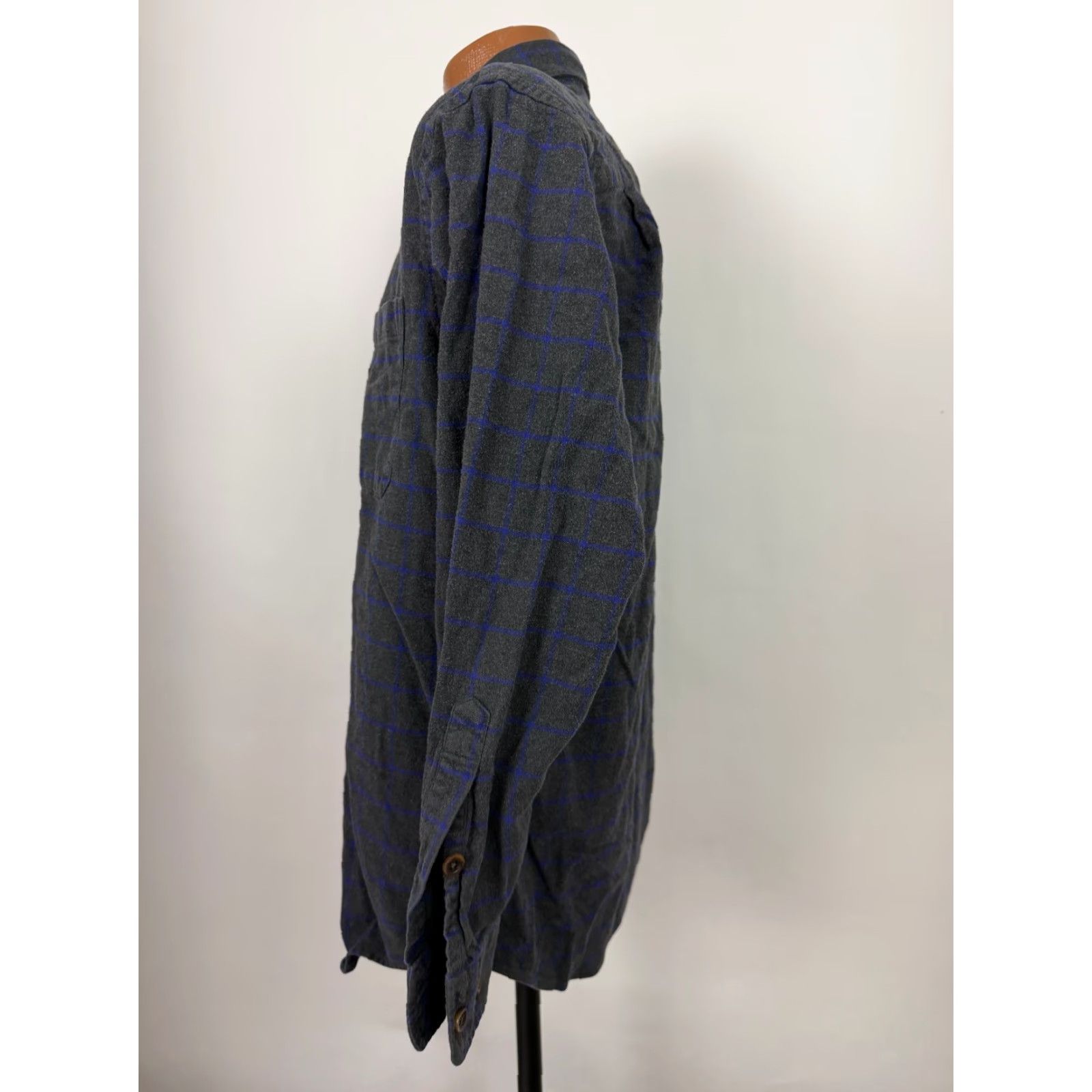 Orvis Orvis Luxury Flannel Shirt Men M Gray Blue Check Button-Up Shirt-Long Sleeve Casual Outdoors Mens M Cotton Flannel Check Pockets Size US M / EU 48-50 / 2 - 7 Thumbnail