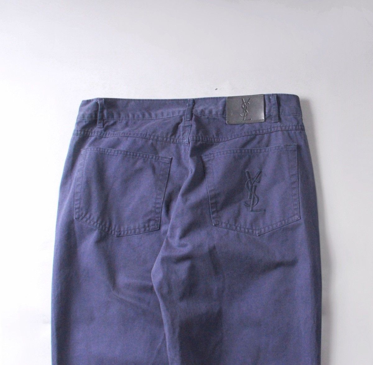 image of YSL Vintage YVES Saint Laurent 90's Blue Pants W 34 L 32, Men's