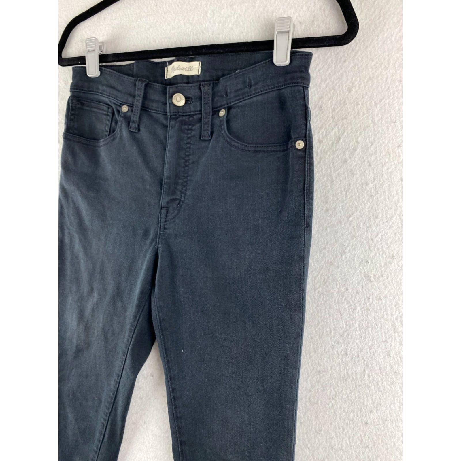 Madewell Madewell Jeans Womens 24 Black High-Rise Skinny Dark Wash Stretch Denim Pants - 5-Pocket Design Menstrual? Size 42" / US 20 - 6 Thumbnail
