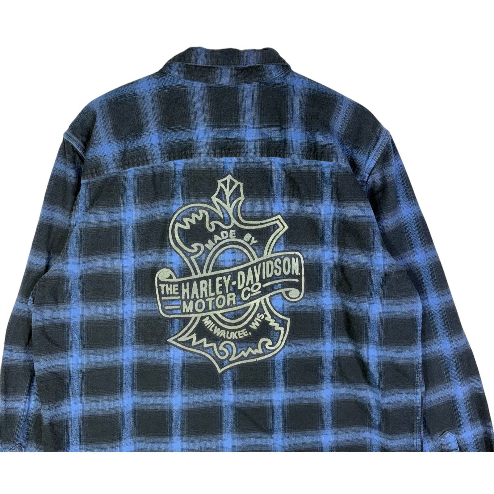 Harley Davidson Vintage Harley Davidson Plaid Long Sleeve Button Up XL Size US XL / EU 56 / 4 - 6 Thumbnail