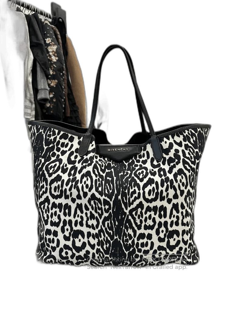 Givenchy Givenchy Black White Leopard Print Tote Bag. Size ONE SIZE - 1 Thumbnail