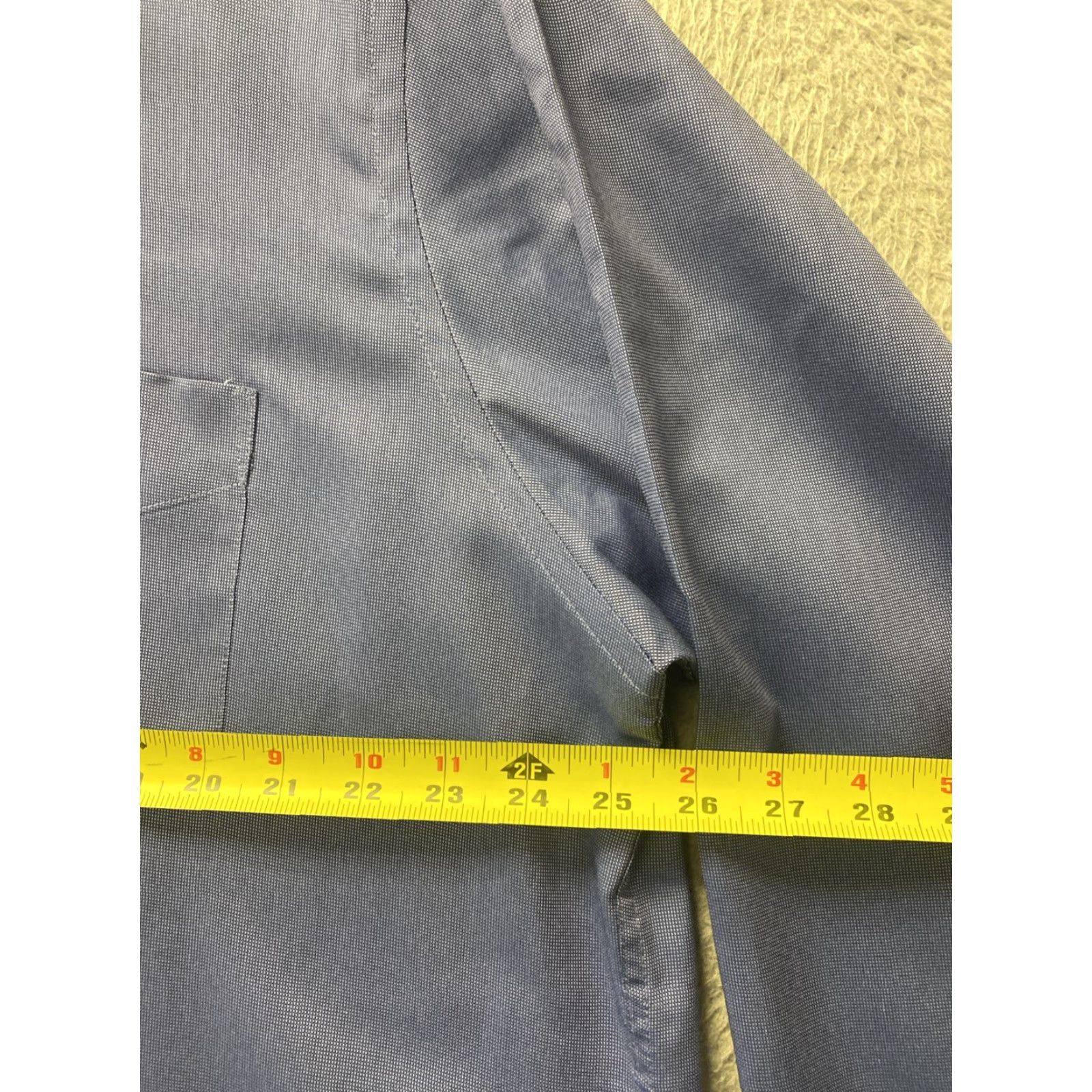 Arrow ARROW Men's XL Blue Cotton Blend Button-Up Shirt Long Sleeve Solid Size US XL / EU 56 / 4 - 5 Thumbnail