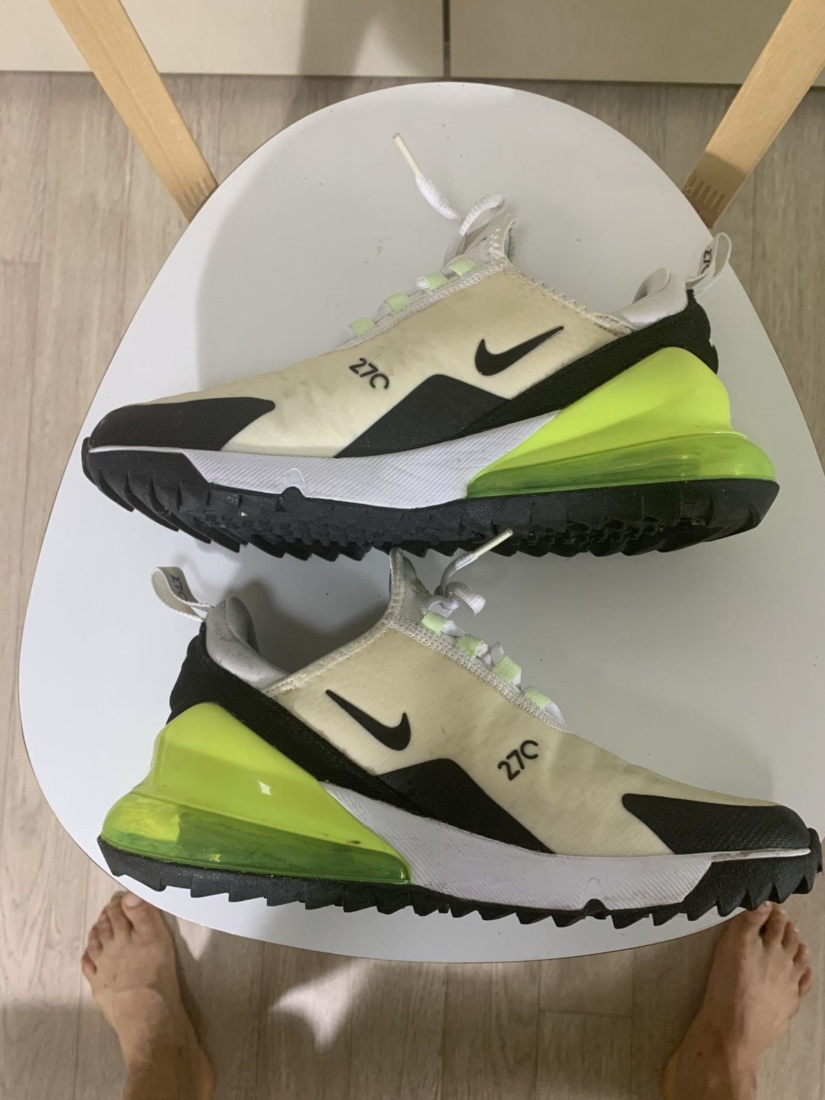 Nike Nike Air Max 270 Golf White Black Volt 6.5 Size US 6.5 / EU 39-40 - 2 Thumbnail