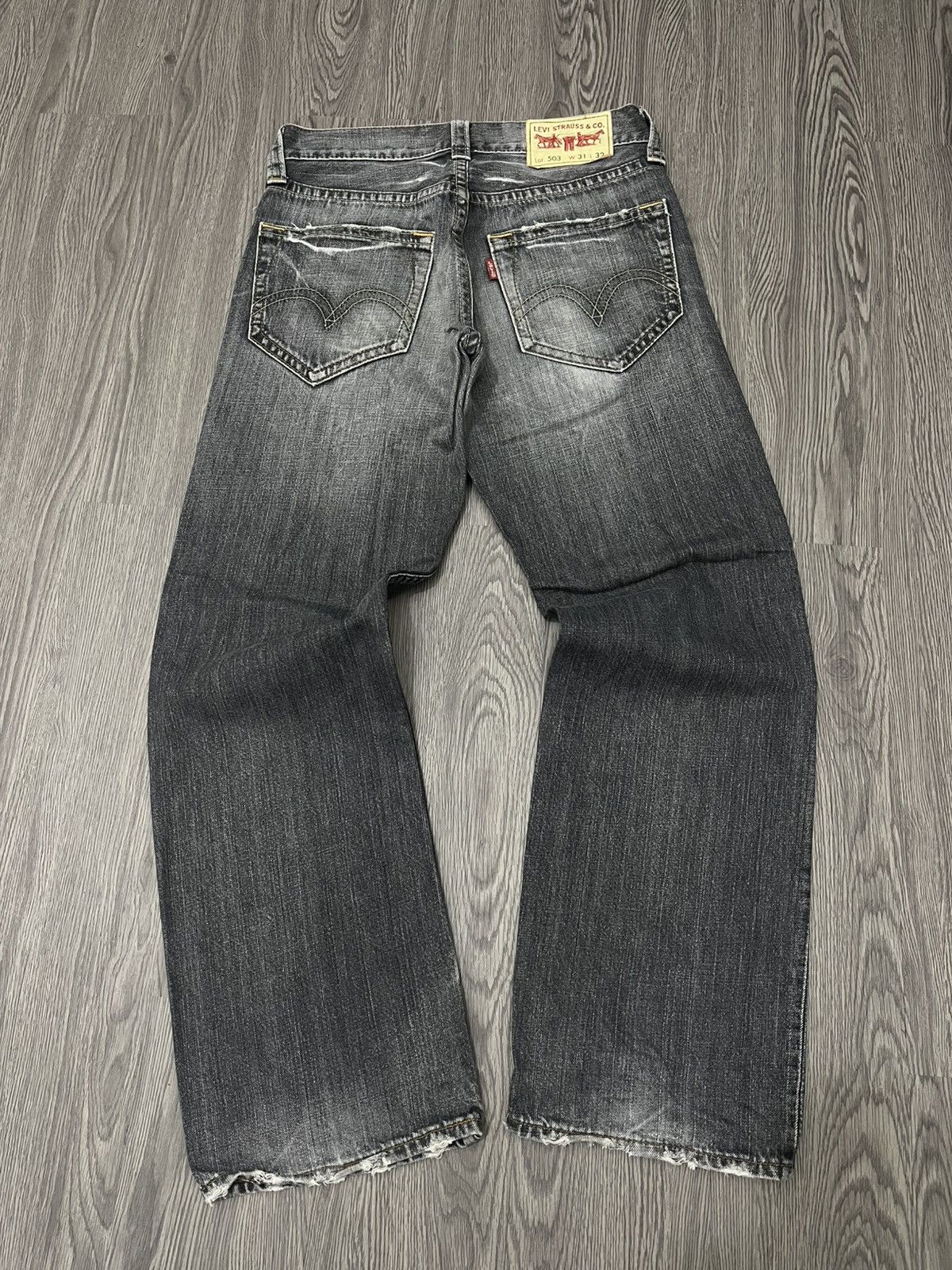 Levi's Vintage Clothing Vtg Levi's 503 grey wosh jeans Size US 31 - 1 Thumbnail