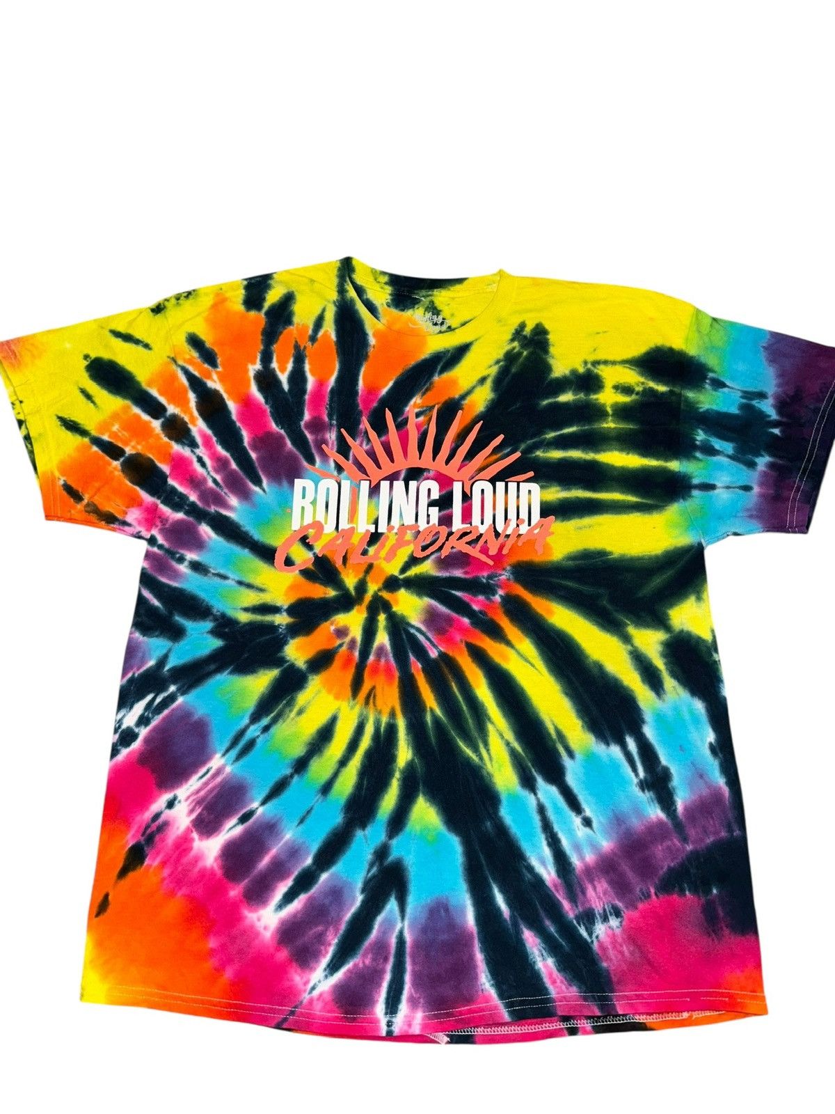 Band Tees rolling loud 2021 tie-dye california concert tee Size US L / EU 52-54 / 3 - 3 Thumbnail