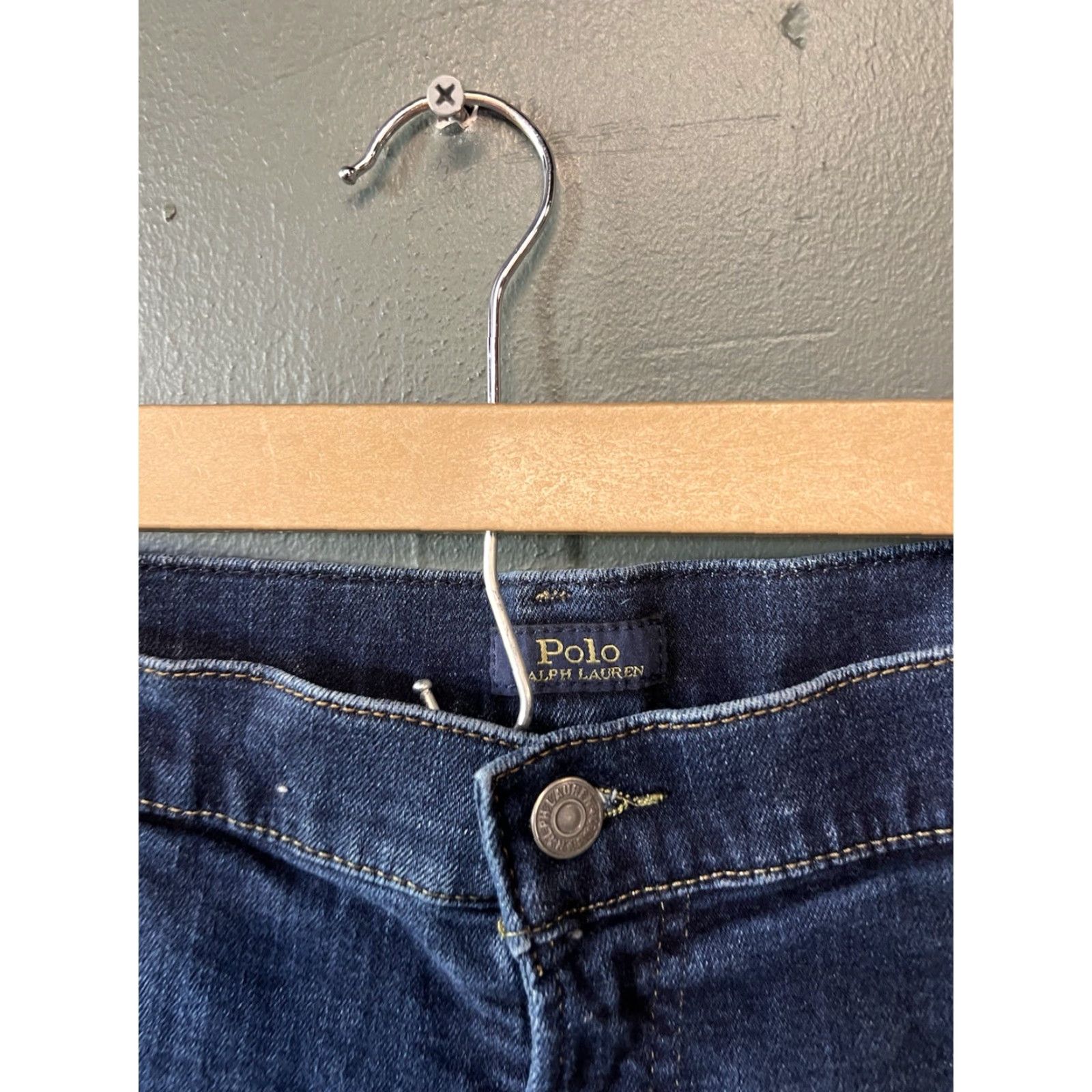 Polo Ralph Lauren Polo Ralph Lauren Jeans Mens 44x34 Blue Hampton Relaxed Straight Mid Rise Denim Size US XXL / EU 58 / 5 - 3 Thumbnail