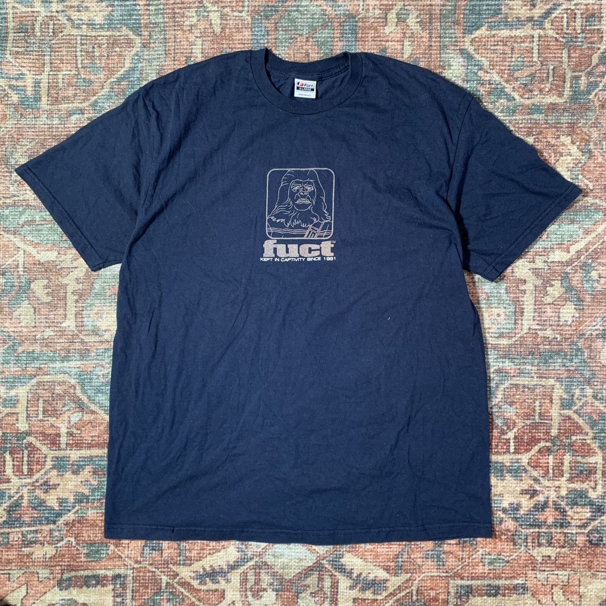 FUCT FUCT Planet of the Apes Vintage Skate Tee Navy Blue XL Size US XL / EU 56 / 4 - 1 Thumbnail
