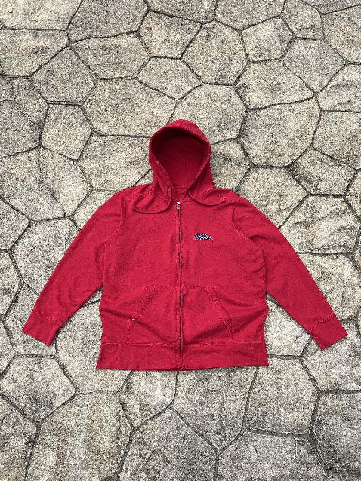 Antigua × NCAA Y2K Ole Miss Basic Red Zip Up Hoodie Size US XXL / EU 58 / 5 - 1 Thumbnail