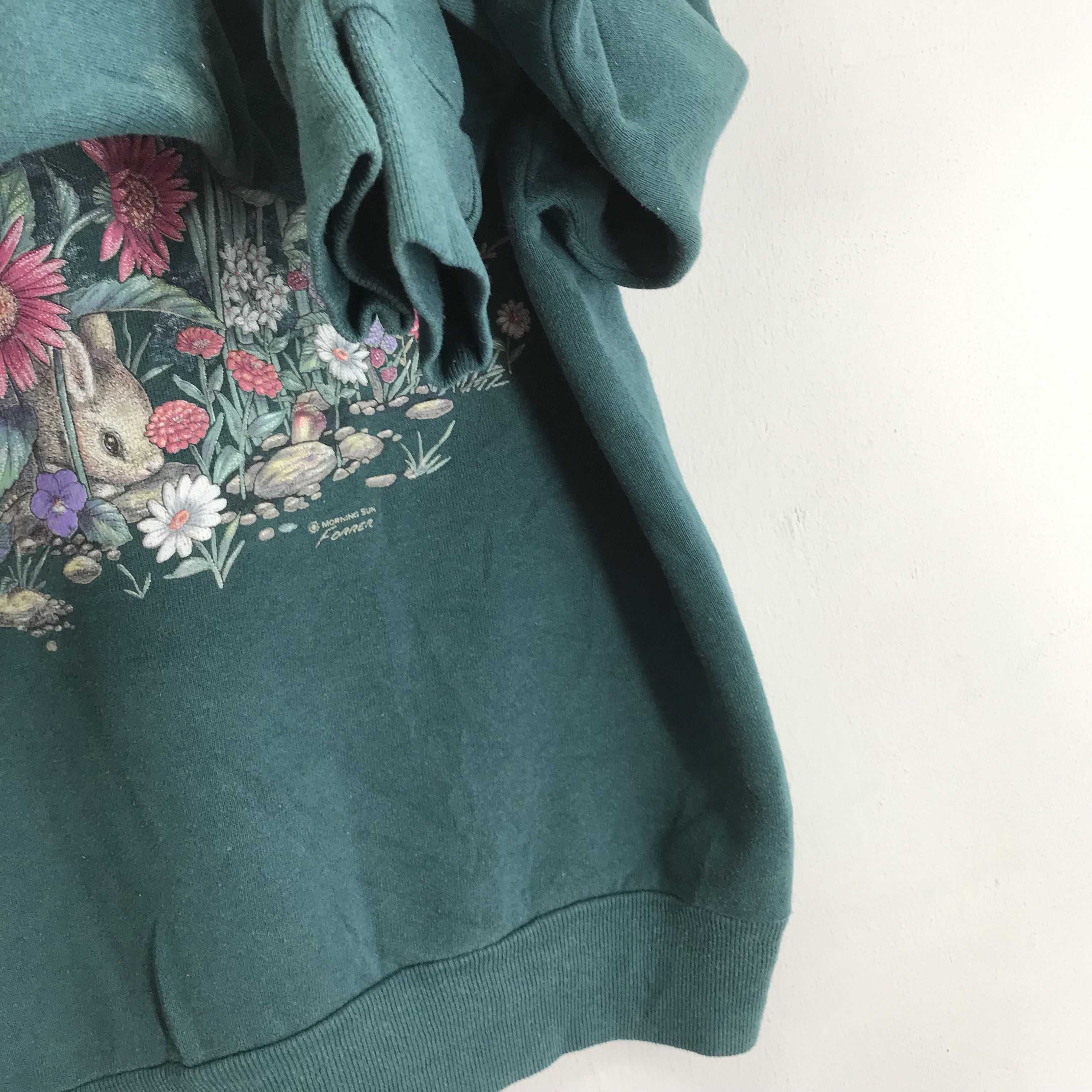 Vintage Vintage Morning Sun Floral Bird Green - 353 Size US M / EU 48-50 / 2 - 9 Thumbnail