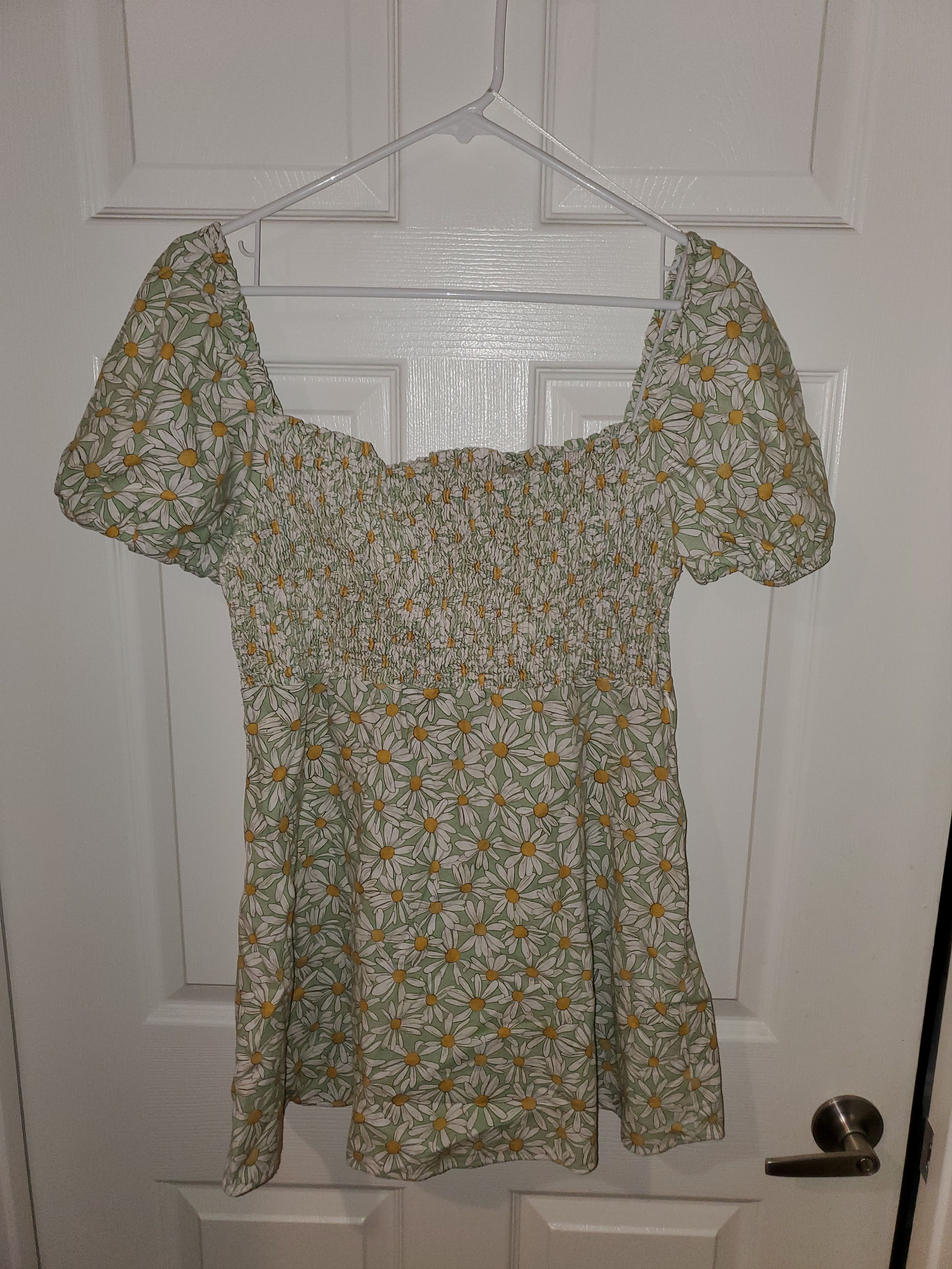 Zara Plus size Zara mini mint green with daisy flower print dress Size XXL / US 16-18 / IT 52-54 - 5 Thumbnail