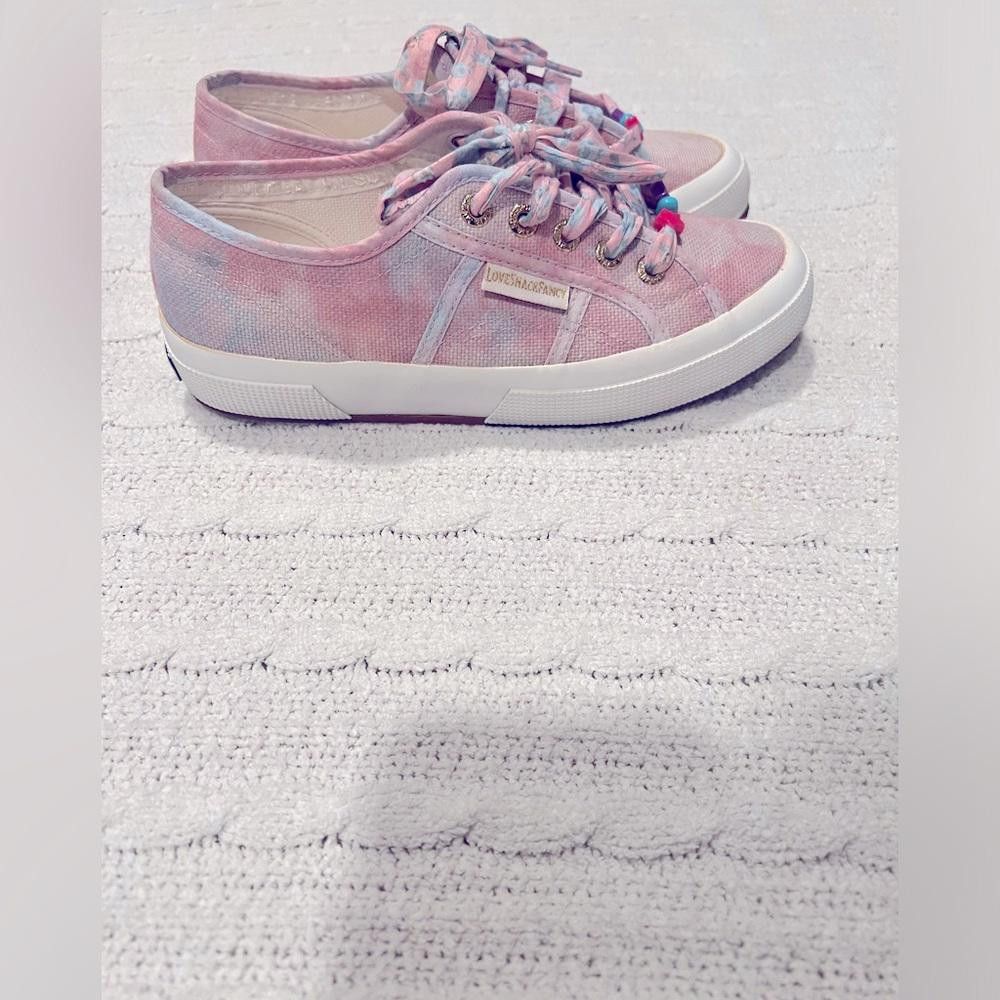 Designer SUPERGA x LoveShackFancy Canvas Classic Sneaker Cotton Candy Size US 4.5 / IT 34.5 - 2 Thumbnail