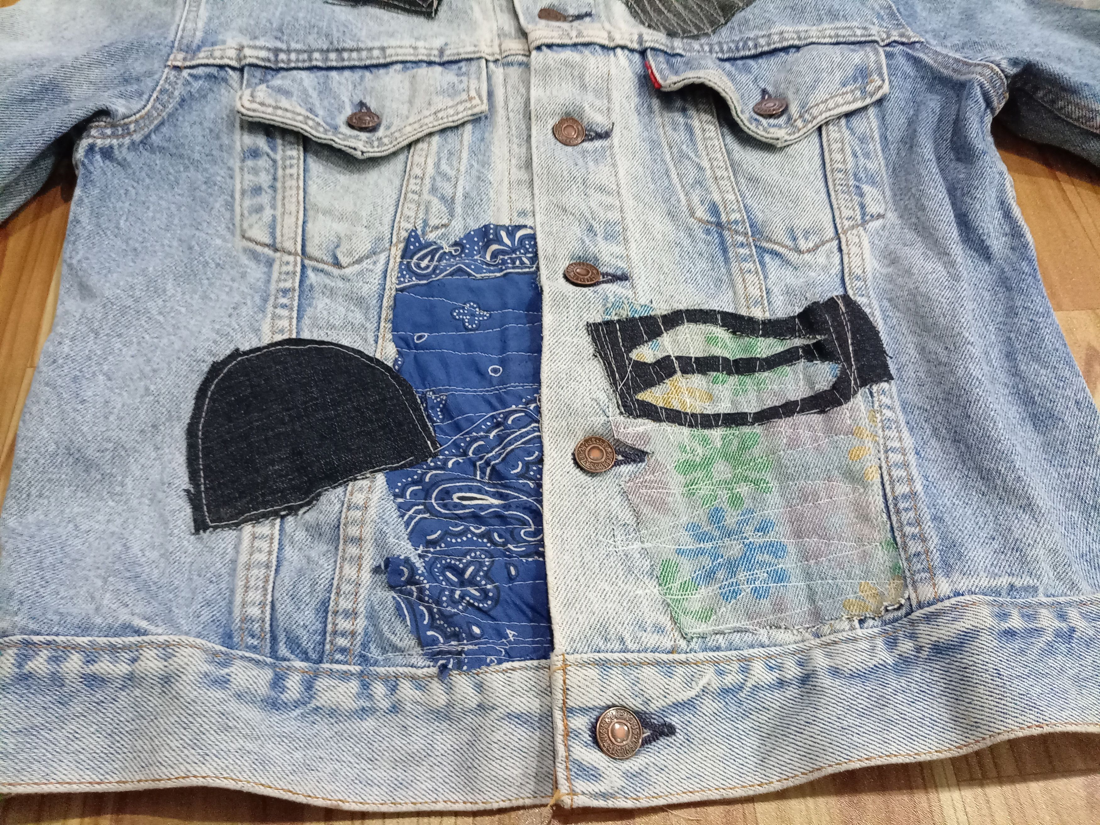 Levi's × Vintage Levis Patchwork Vintage denim trucker Jacket size small Size US S / EU 44-46 / 1 - 6 Thumbnail