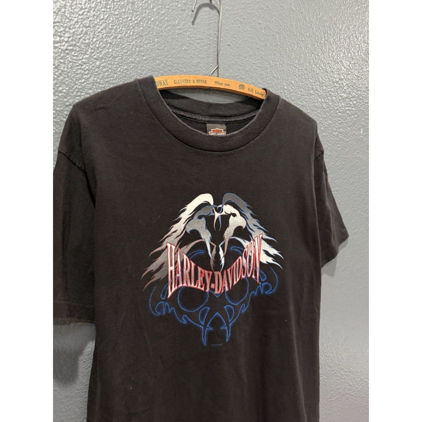 Harley Davidson VINTAGE Harley-Davidson T-Shirt Bike Black Large Mens 90s Daytona Biker Tee Shirt Size US L / EU 52-54 / 3 - 3 Thumbnail