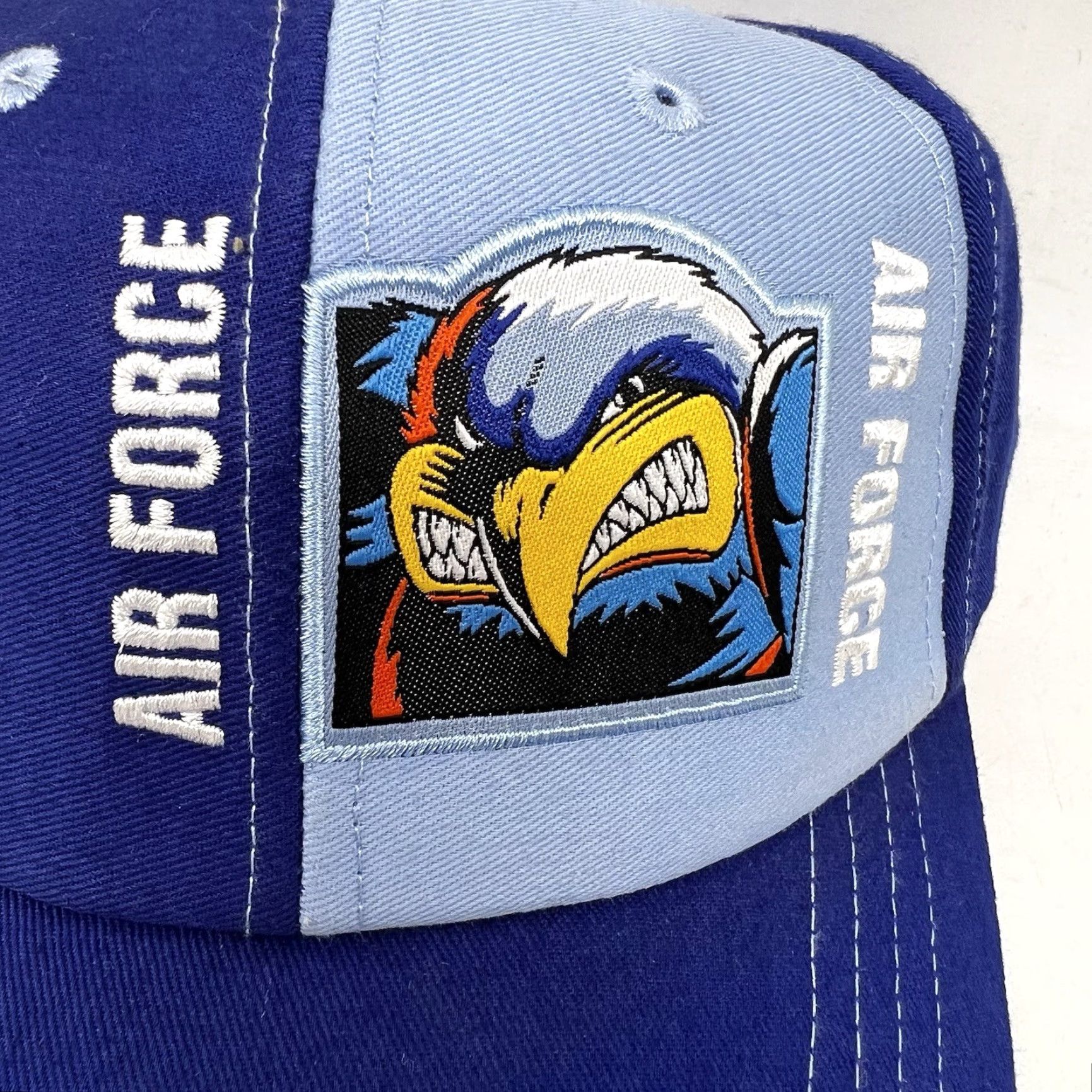 Vintage Air Force Embroidered Snap-Back Cap Blue Adult One Size Adjustable Twill Hat Mens Cap Size ONE SIZE - 2 Thumbnail