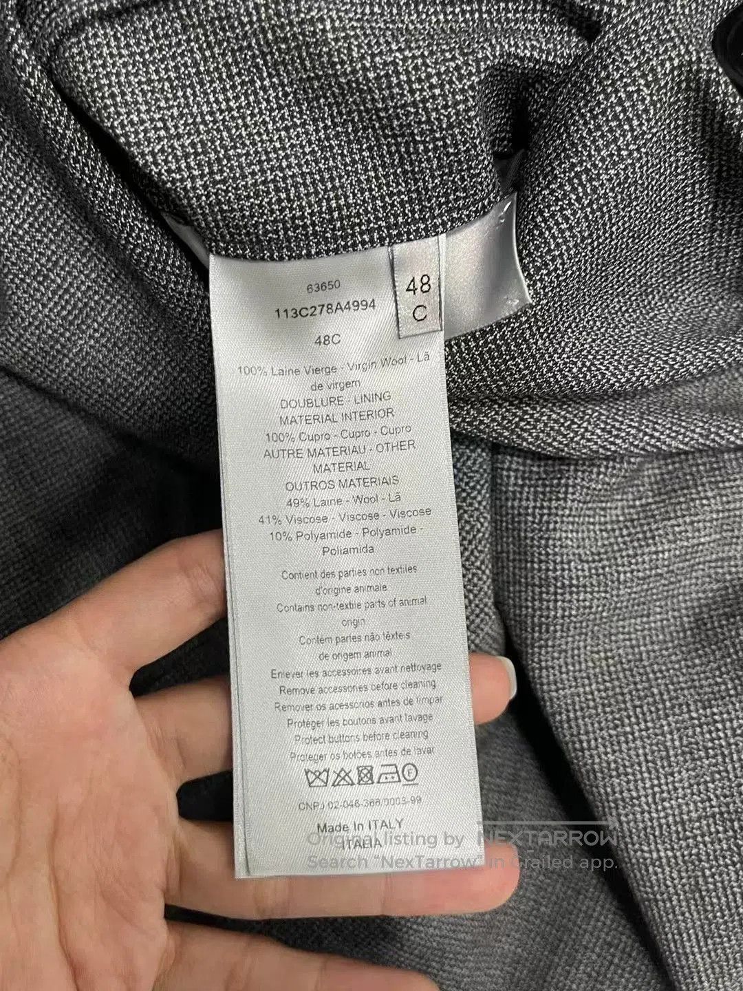 Dior CD Logo Men's Suit Jacket.