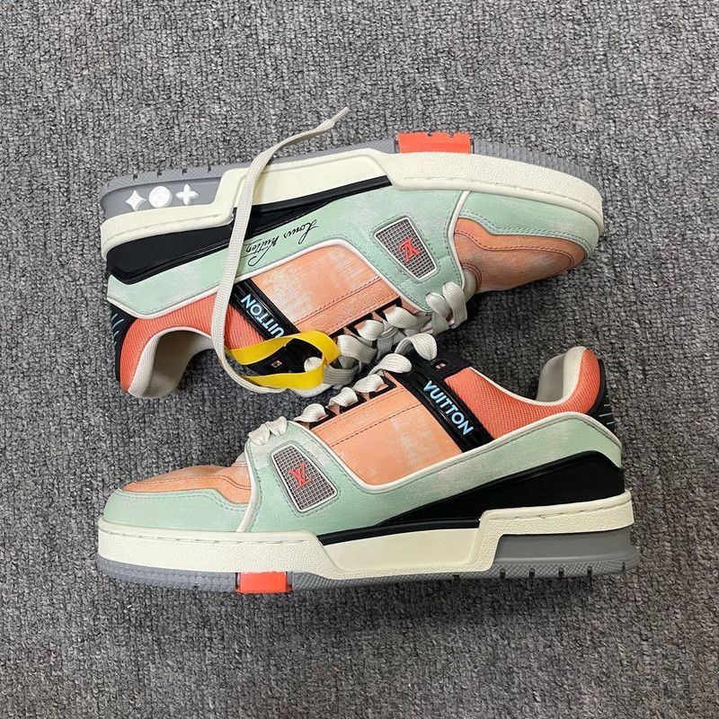 Louis Vuitton Louis Vuitton Color-Blocked Low-Top Trainer Shoes Size US 6 / IT 36 - 4 Thumbnail