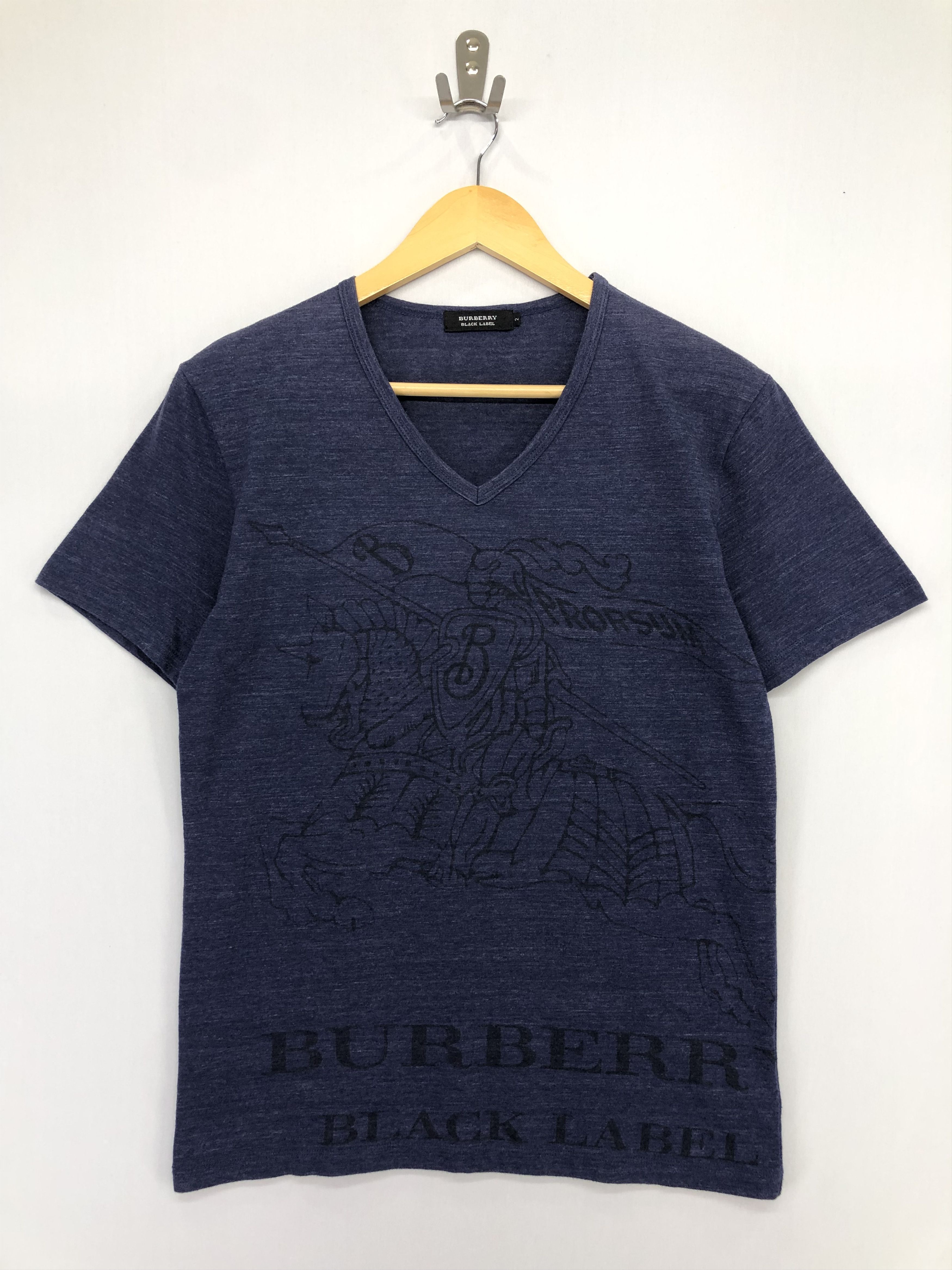 Burberry Burberry Black Label V-neck Tee Size US S / EU 44-46 / 1 - 1 Thumbnail