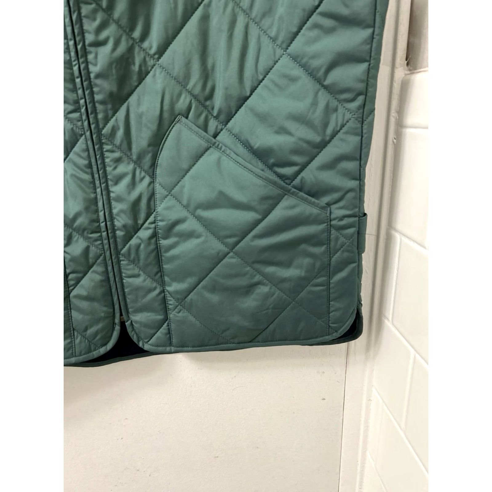Vintage J Crew Re-Imagined Sussex Quilted Vest Mens M Green Full Zip Jacket Outerwear Size US M / EU 48-50 / 2 - 5 Thumbnail