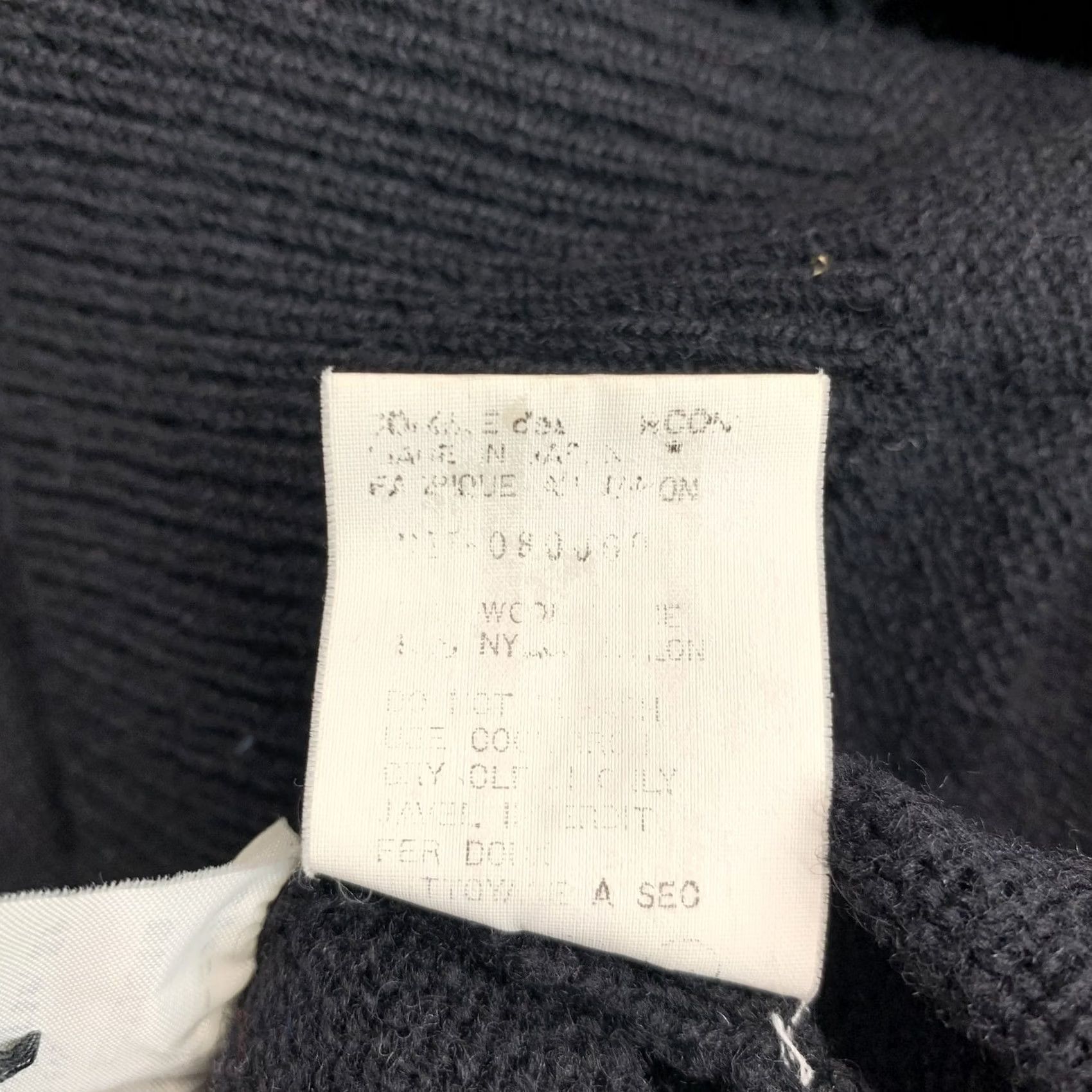 Comme des Garcons Girl VINTAGE COMME des GARCONS 1980s Cardigan S Black Wool Knit Buttoned Womens Size S / US 4 / IT 40 - 7 Thumbnail