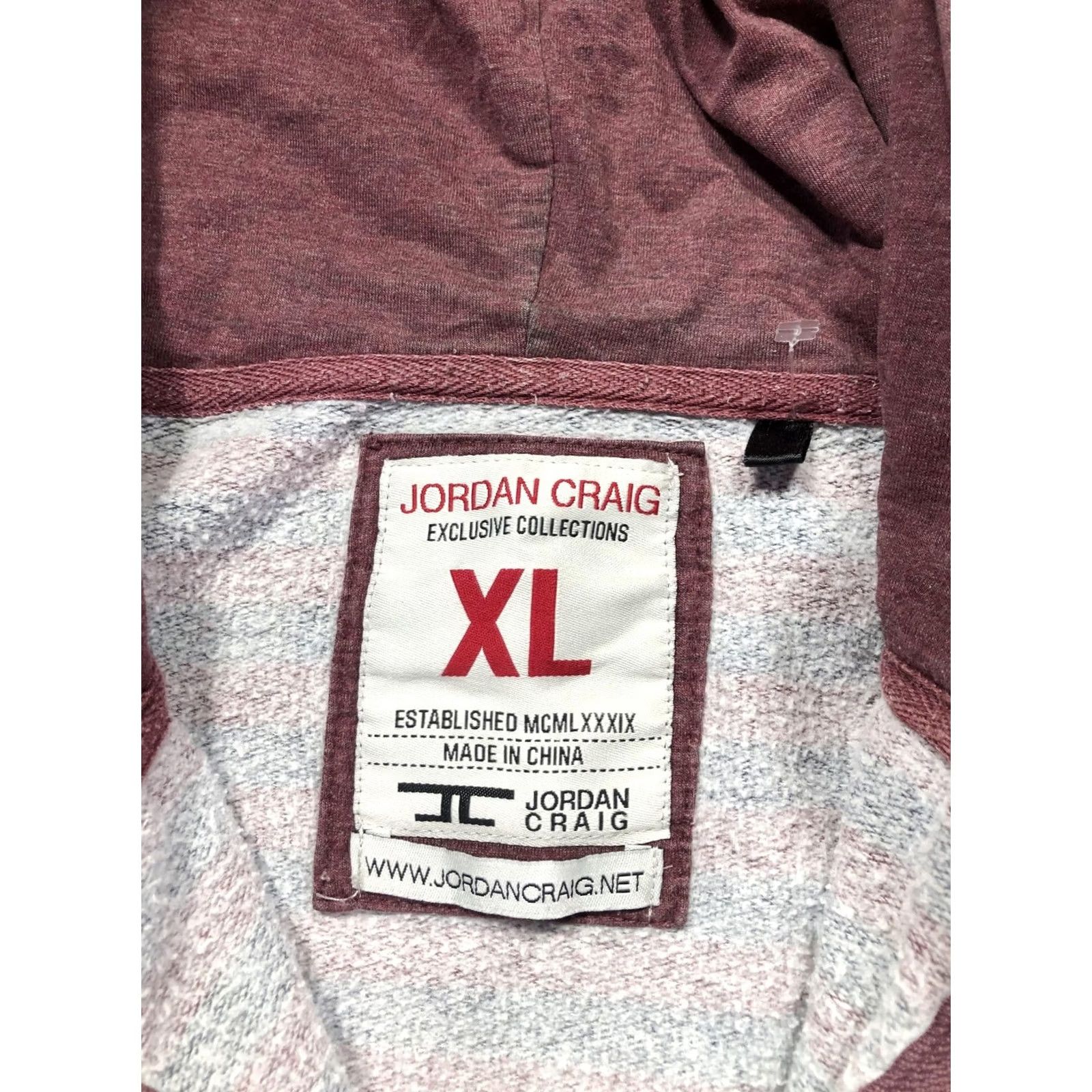 Jordan Craig Jordan Craig Hoodie Sweatshirt Mens XL Red Striped Full Zip Fleece Pockets Size US XL / EU 56 / 4 - 7 Thumbnail