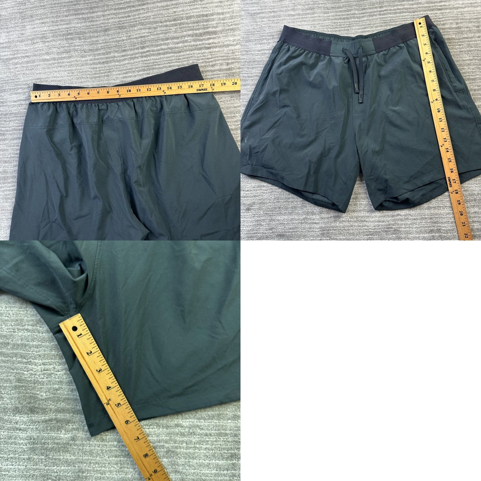 Rhone Rhone Shorts Mens 2XL Black Base Training Gym 6" Drawstring Pockets Lightweight Size US 39 - 8 Thumbnail