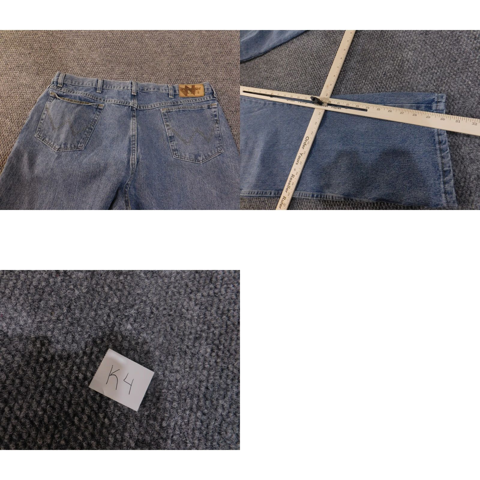 Wrangler Wrangler Blues Jeans Men 42x30 Blue Classic Fit Denim Straight Leg WB902GI Mens Jeans Size US 42 / EU 58 - 8 Thumbnail