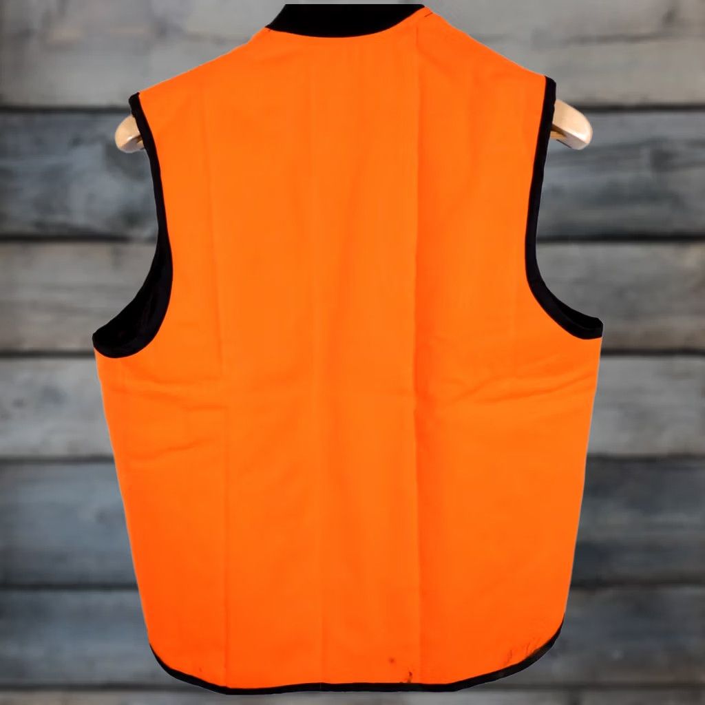 Vintage VINTAGE Hunting Vest Mens M Blaze Orange Full Zip Lightweight Outdoor VTG Jacket Shirt? Size 40R - 1 Thumbnail
