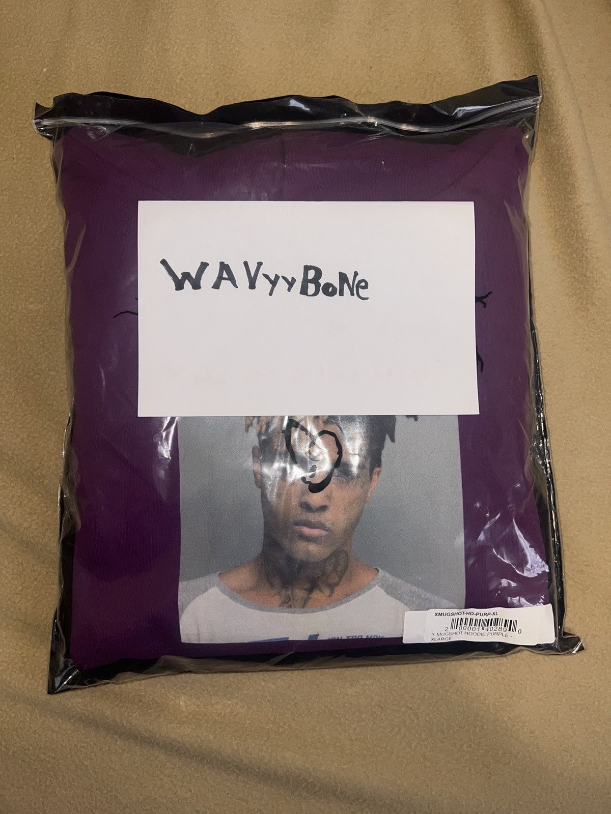 image of Revenge Purple Xxxtentacion Mugshot Kill Hoodie, Men's (Size XL)