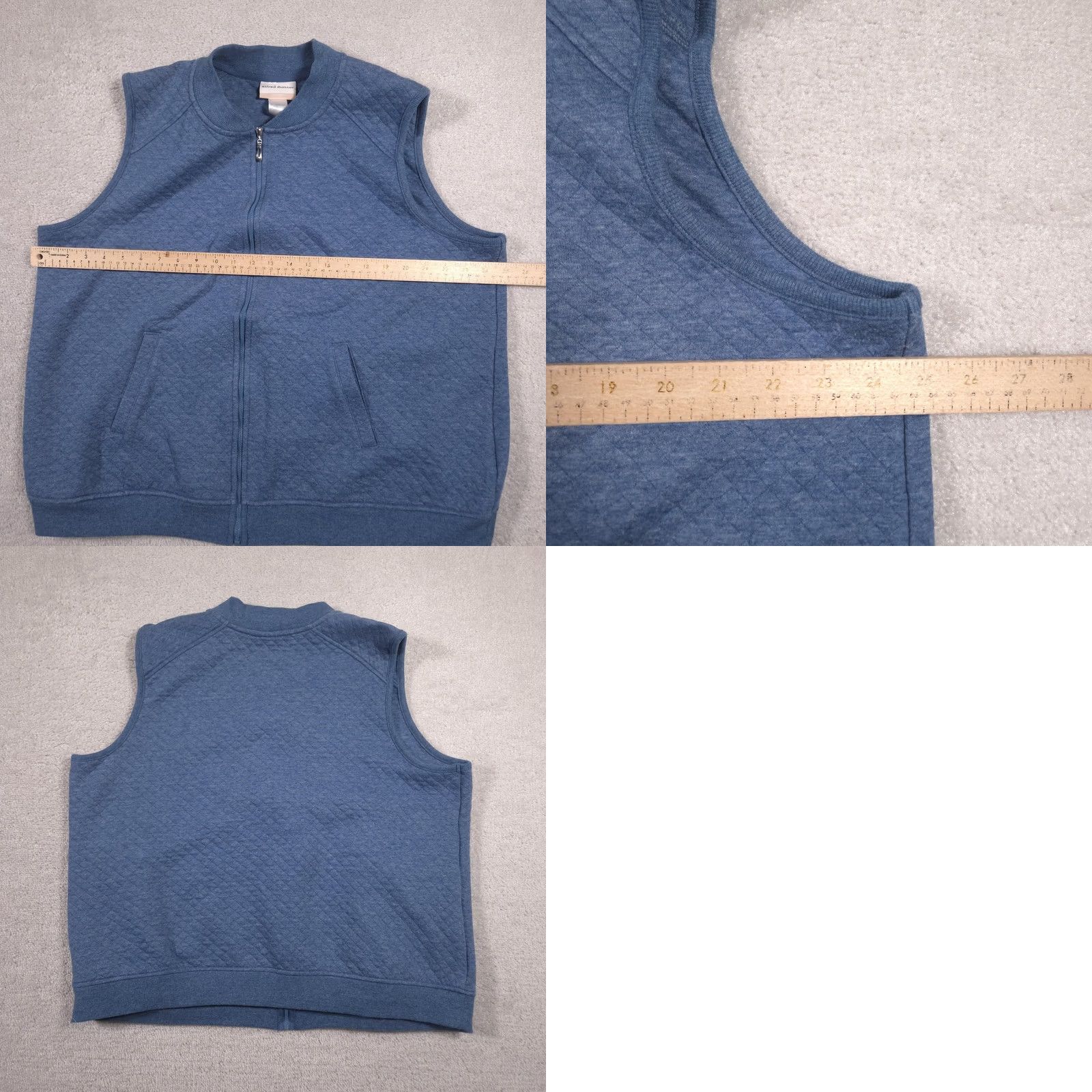 Vintage Alfred Dunner Vest Womens 1X Blue Quilted Knit Full Zip Pockets Casual Vest Womens 1X Blue Quilted Knit Full Zip Pockets Casual Size XL / US 12-14 / IT 48-50 - 8 Thumbnail