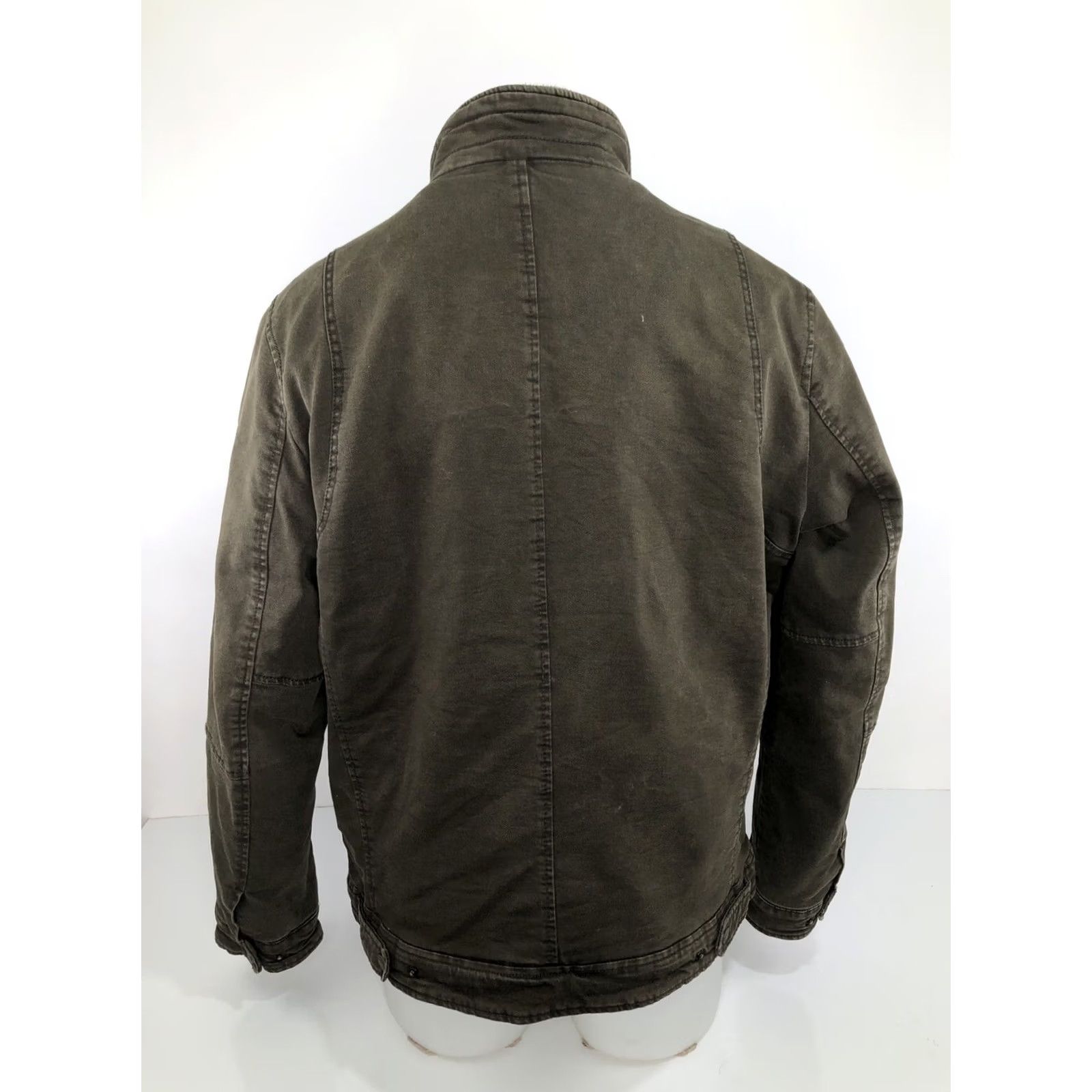 Levi's LEVI STRAUSS - QUILT LINED Military Jacket Trucker Heavy Duty Cotton Blend Dark Military Brownish Green Mens M Size US M / EU 48-50 / 2 - 4 Thumbnail