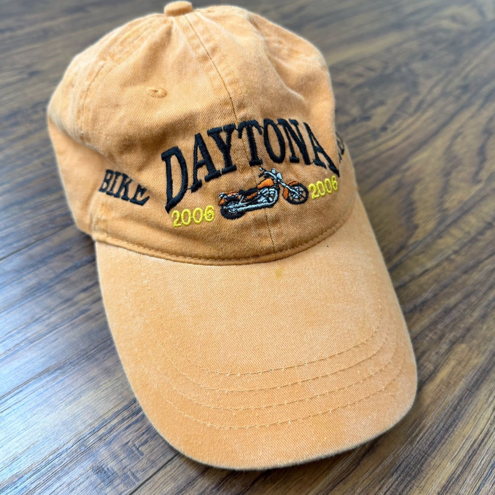 Vintage VINTAGE Otto Daytona Bike Week Hat Cap Strap Back Adult One Size Orange Cotton Baseball Cap Mens One Size Strap Back 2006 Size ONE SIZE - 2 Thumbnail