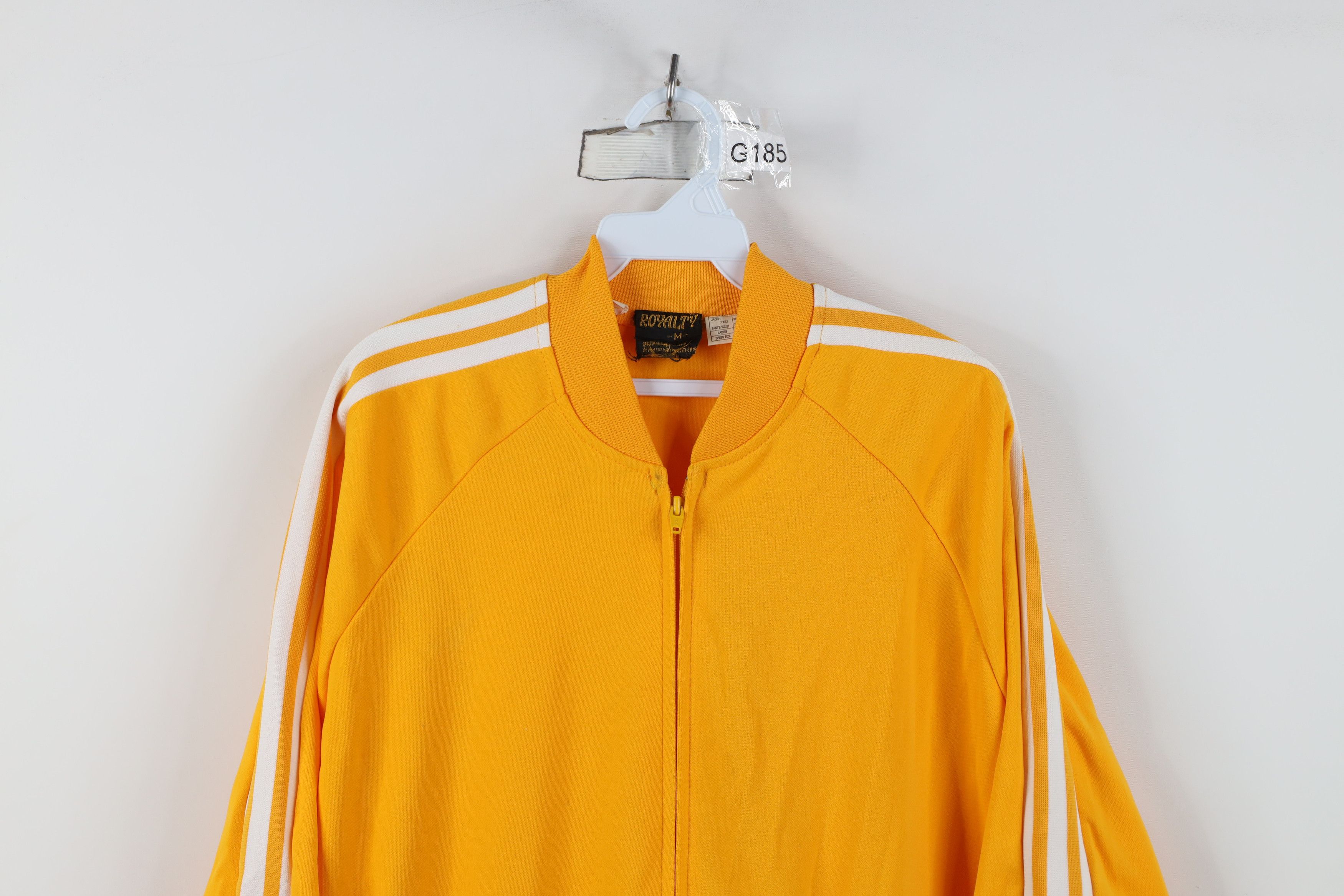 Vintage Vintage 70s Streetwear Striped Warm Up Track Jacket Yellow Size US M / EU 48-50 / 2 - 2 Thumbnail