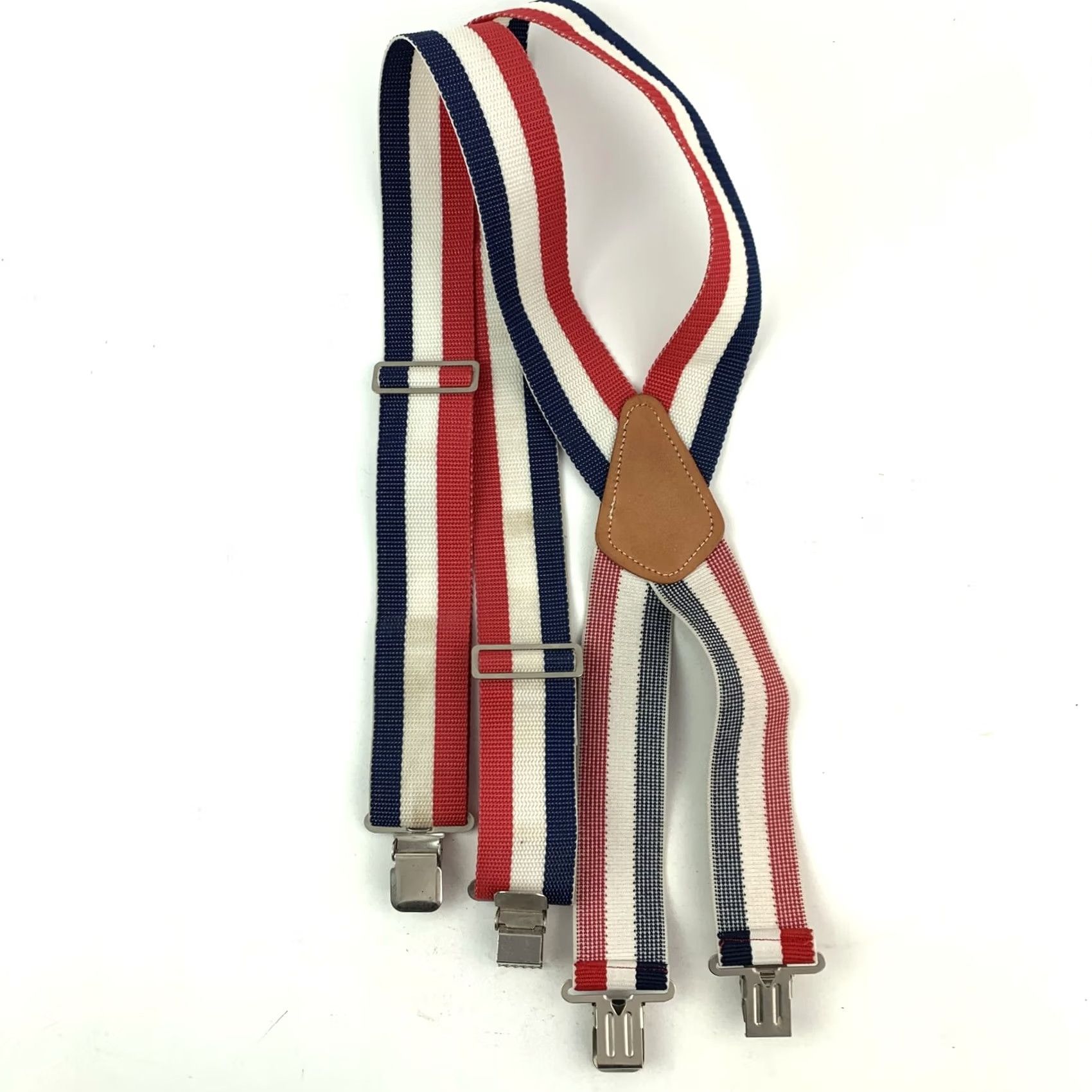 Vintage VINTAGE Popular Mechanics Suspenders Braces Red White Blue Striped Made in USA Mens Unisex Americana Workwear 1980s 1990s Casual Everyday Authentic Size ONE SIZE - 7 Thumbnail