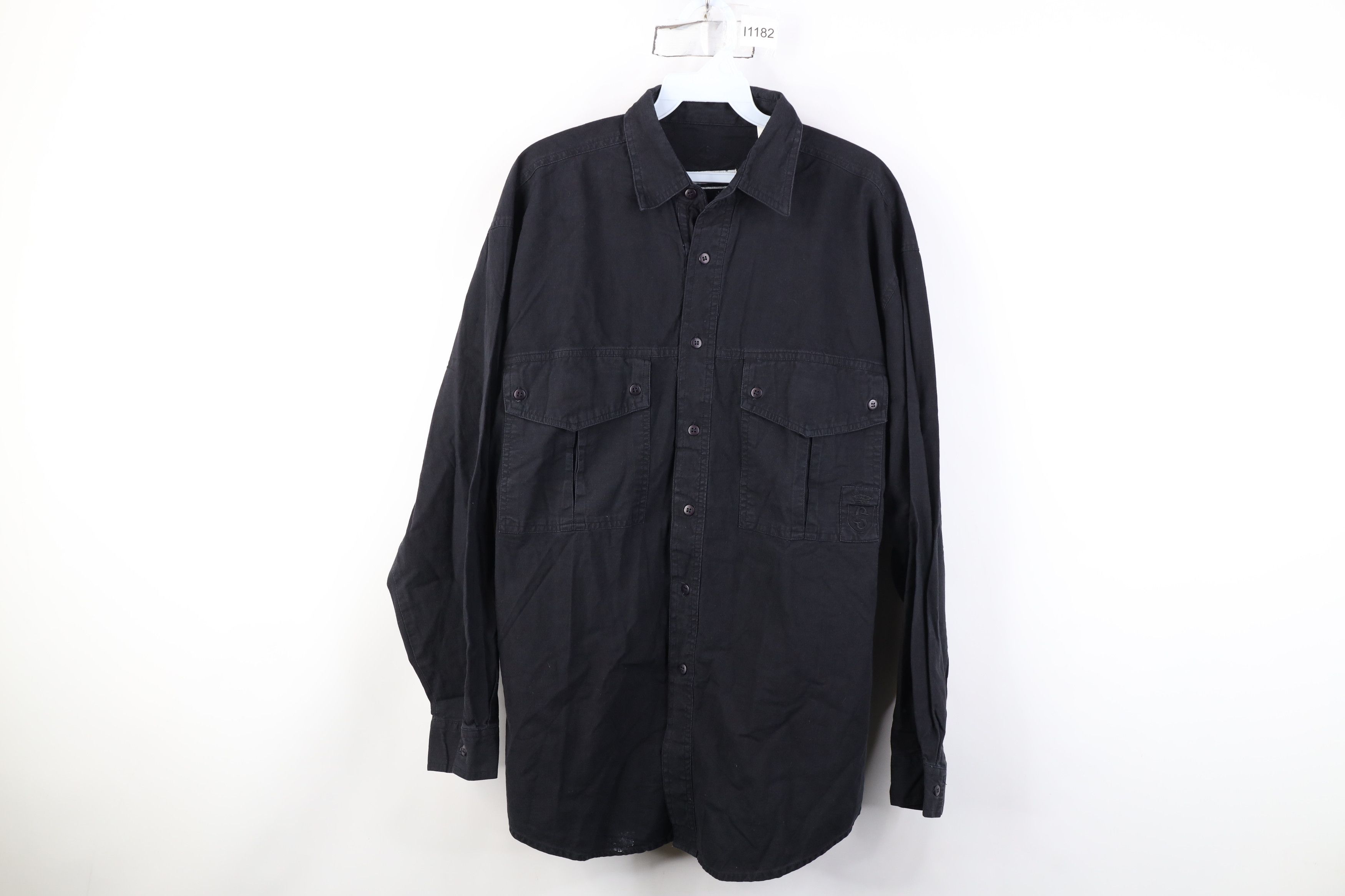 Vintage Vintage 90s Streetwear Big Pocket Collared Button Shirt Size US M / EU 48-50 / 2 - 1 Thumbnail