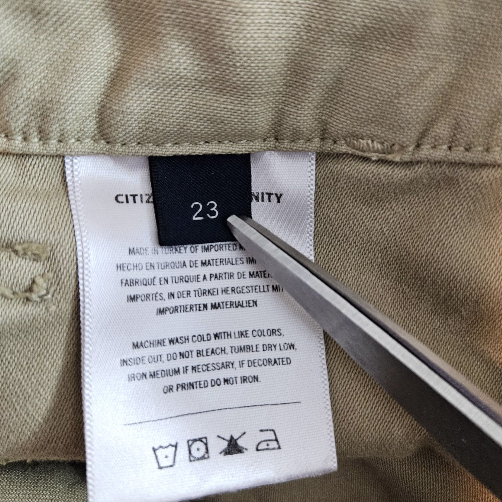 Citizens Of Humanity Citizens of Humanity Womens Pony Boy Utility Cropped Pants Sz 23 Tan Button Fly Cropped Leg Womens Pants 23 Size 40" / US 18 - 7 Thumbnail
